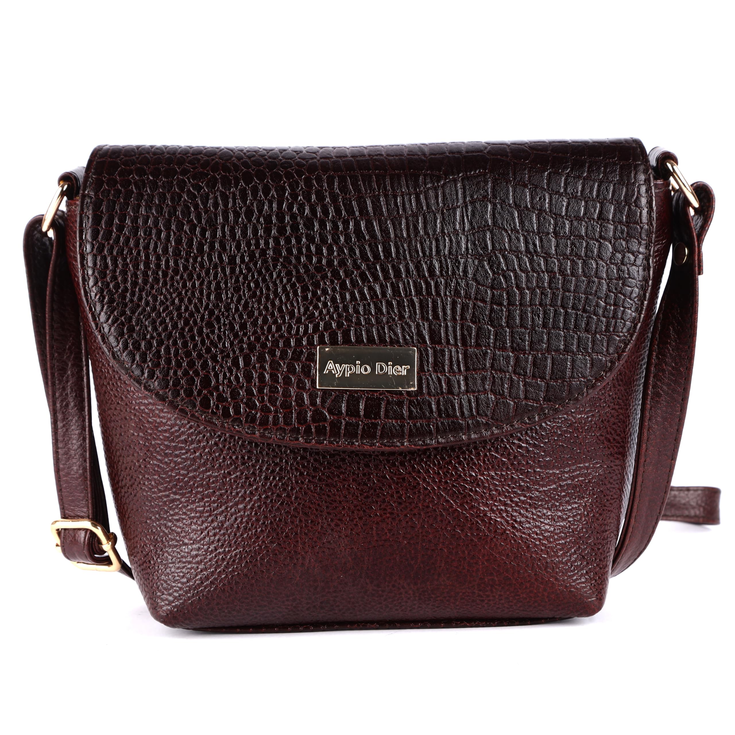 AYPIO DIER Genuine Leather Sling Bags for Ladies | Cross body Bag for girls/women | Anniversary, Rakshabandhan, Wedding Reception Gifting | ADI038 (Brown) (B0CNTYJZ1F) Amazon Price History, Amazon Price Tracker
