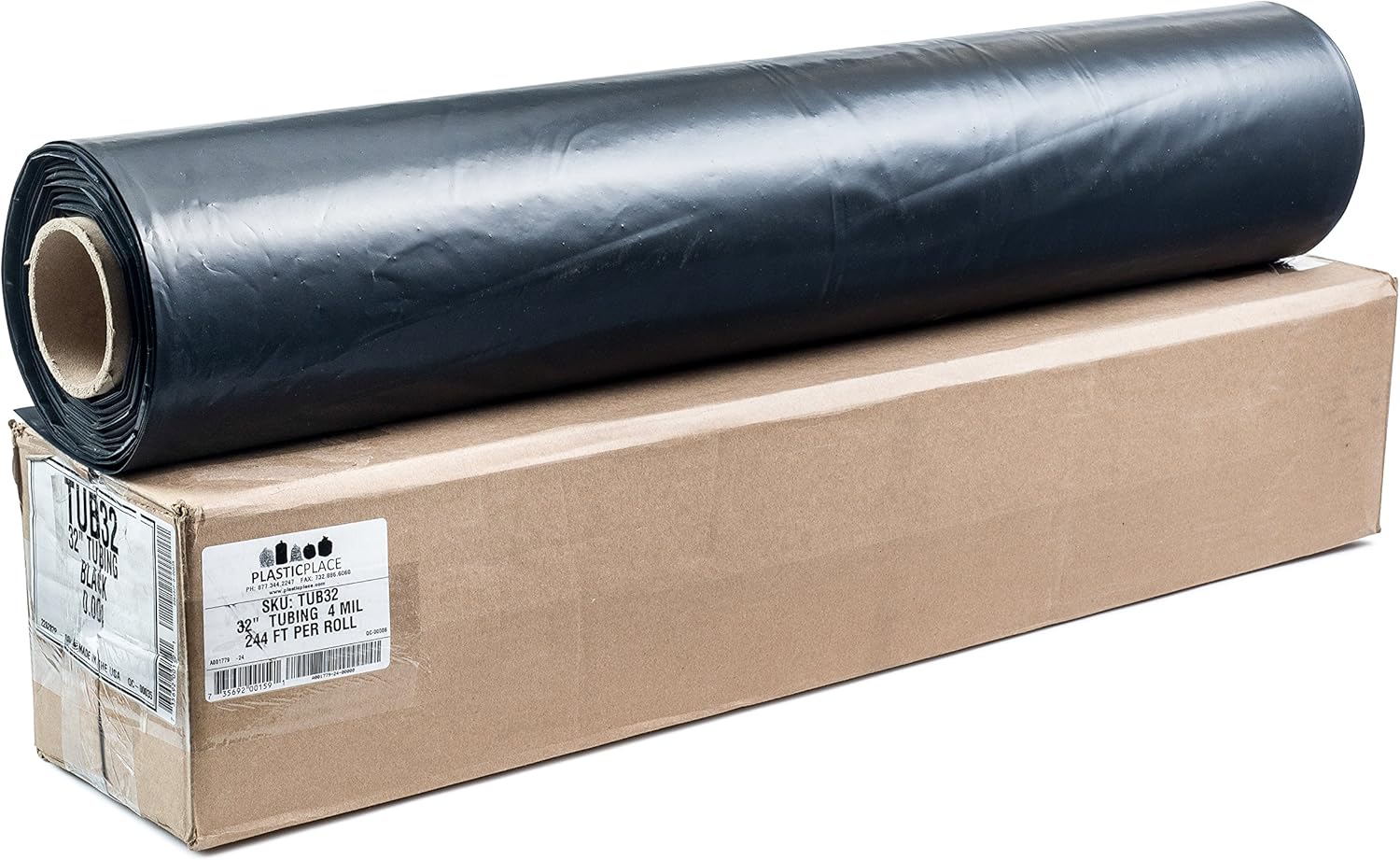 Plasticplace Compactor Tubing 29" X 269 Feet, 4 Mil, Black