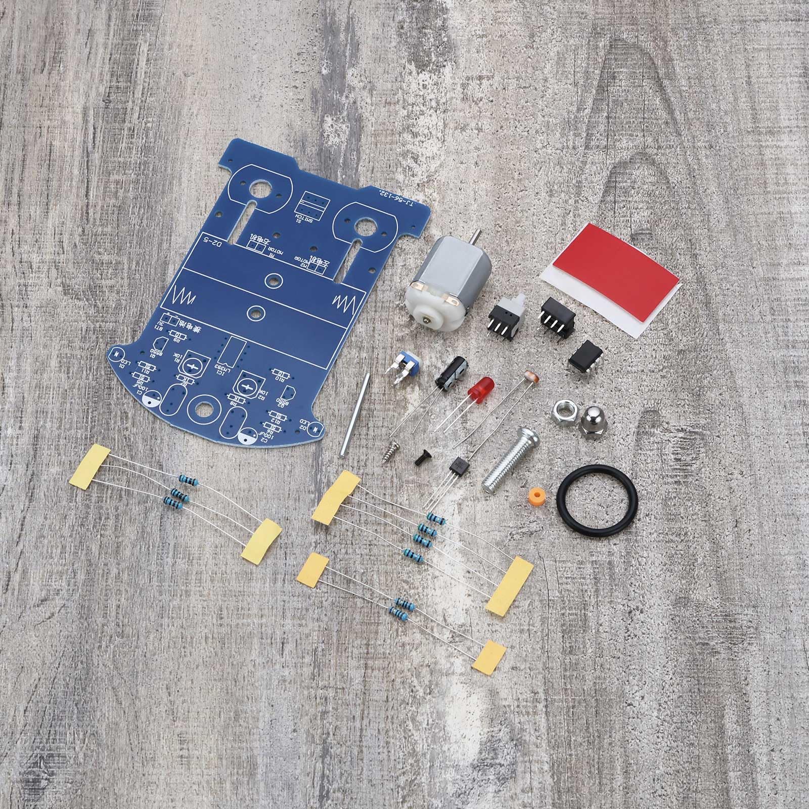 The Lord of the Tools 1 juego de proyectos de soldadura inteligente de coche D2-5 Smart Tracking Robot Car Sets Soldering Learning Electronics Set para bricolaje electrónico