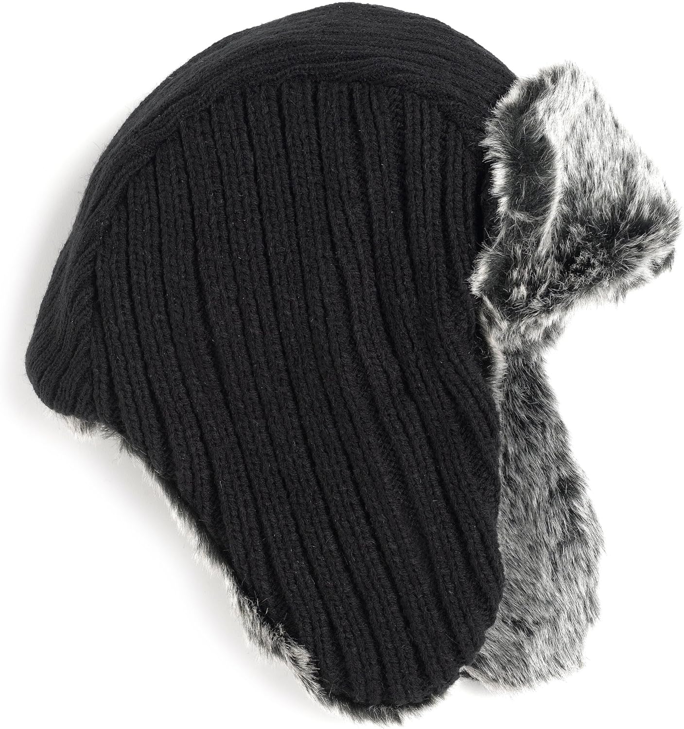 Timberland Men's Knit Trapper Hat, Black, Small/Medium at Amazon Men’s