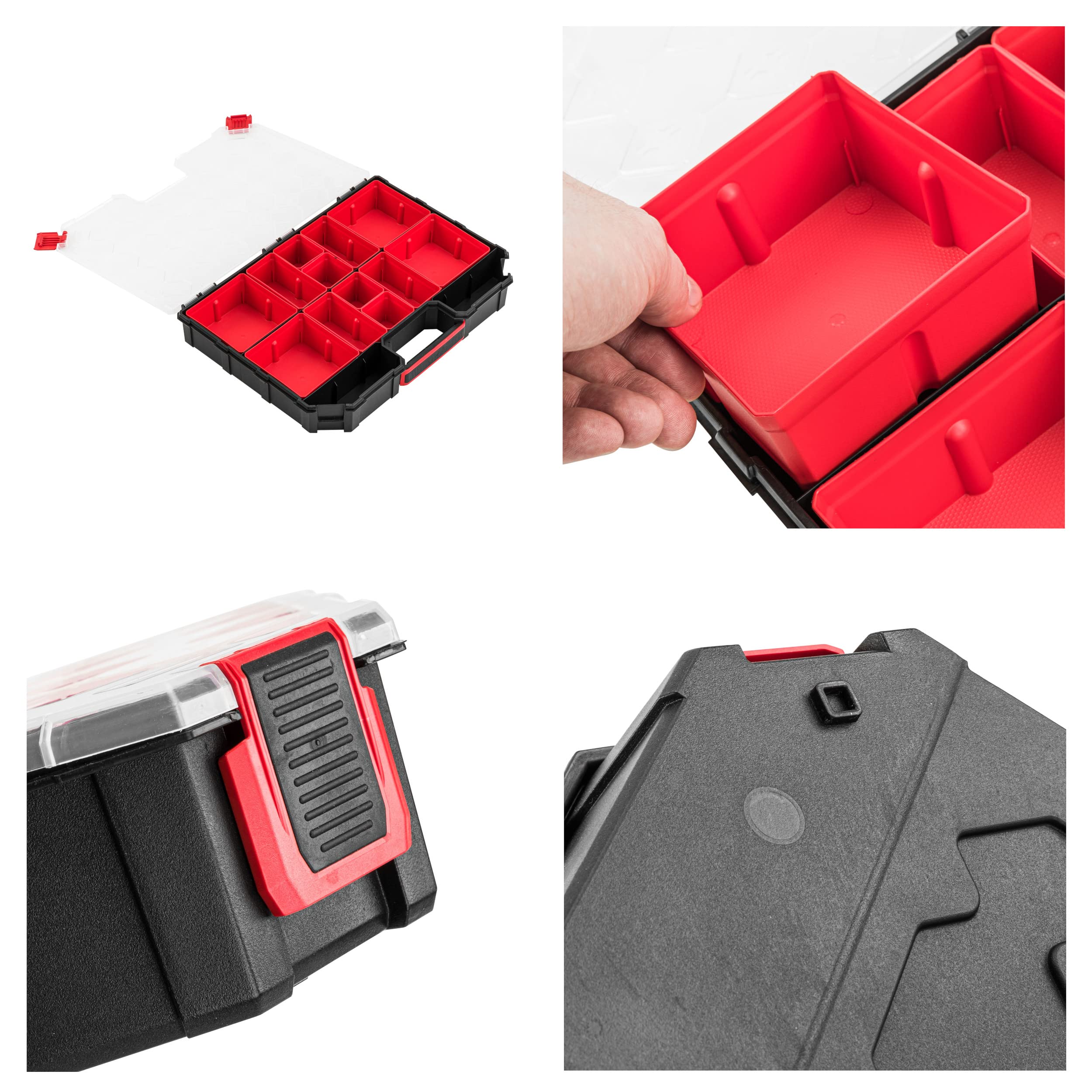 Organizador para tornillos, taller, 29 x 41,5 x 29,5 cm, maletín universal, armario de herramientas, caja surtida, caja de clasificación, garaje