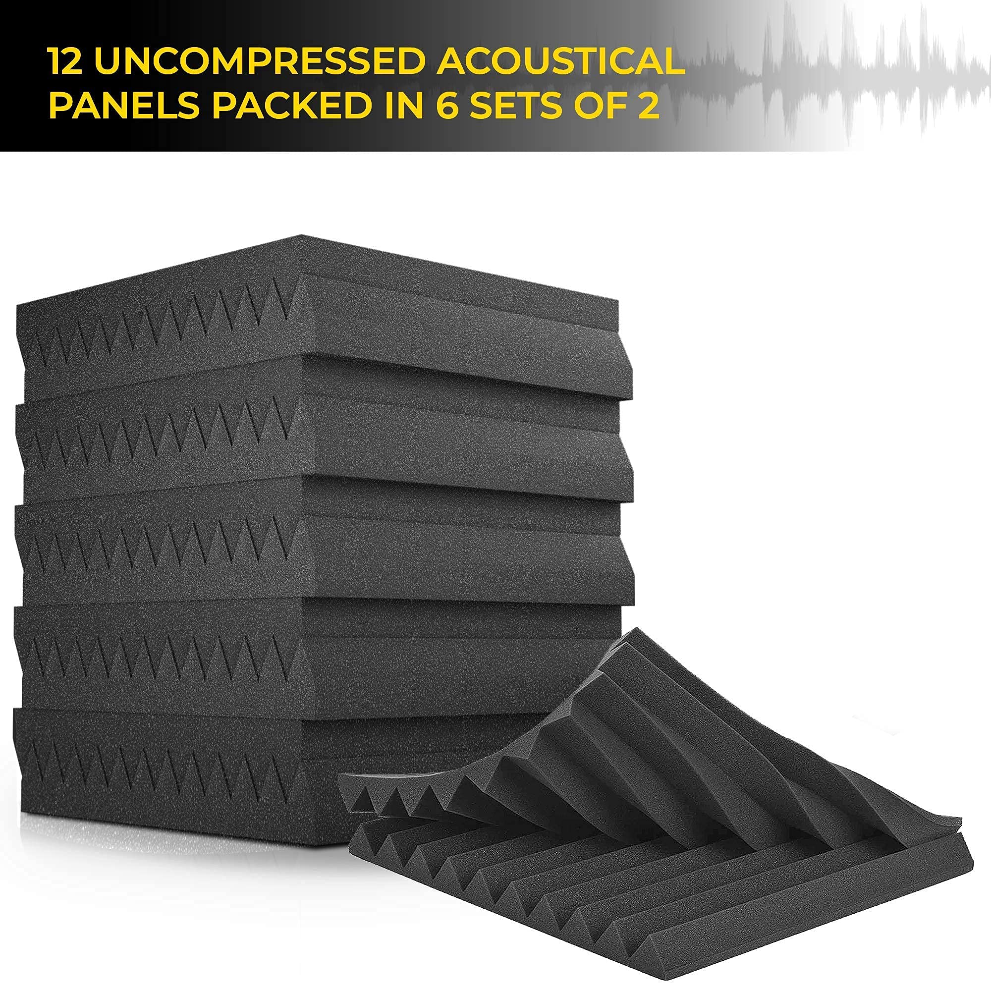 Buy Siless 104 Pack Acoustic Panels 1 X 12 X 12 Inches Acoustic Foam