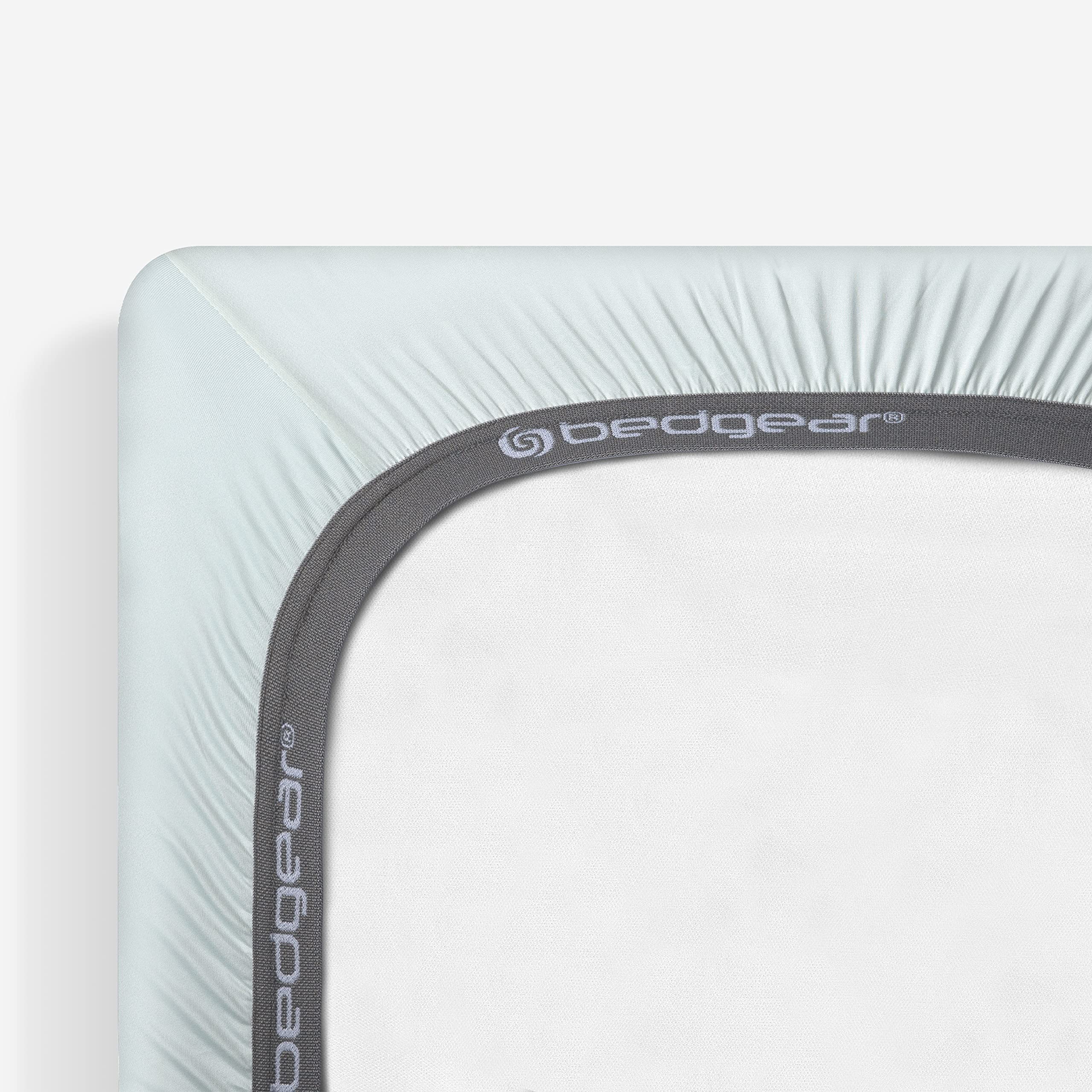 Bedgear Baby Hyper-Linen Performance Crib Sheet - Deflects Heat and Fitted Crib Sheet, Soft and Airy Feel, Light Green