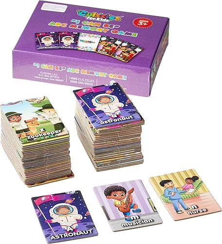 Juego de memoria I Can Be ABC 26 pares de letras mayúsculas y minúsculas del alfabeto inclusivo profesiones a partir de 3 años para niños y niñas,