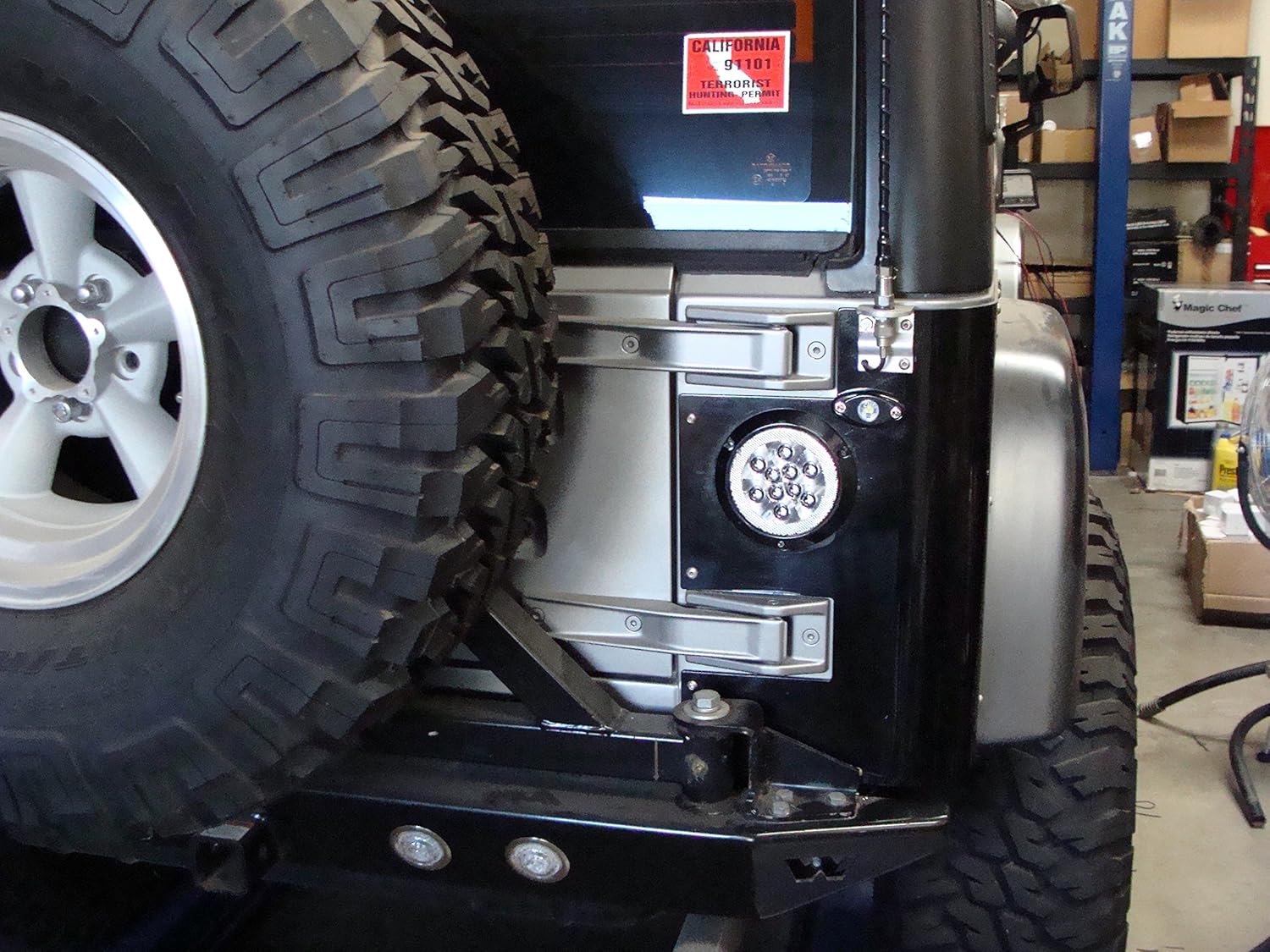 (2) 4" TJ CJ YJ C;ear Lens Tail Lights Surface Mount NO cutting EZ Install