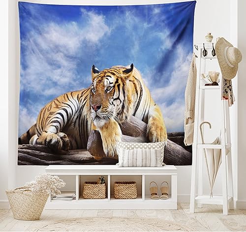 Miniatura 245 de Ambesonne Tapiz gótico, patio con hiedra encantada en la puerta antigua al bosque, colgante de pared ancho para dormitorio, sala de estar, 2-Verde