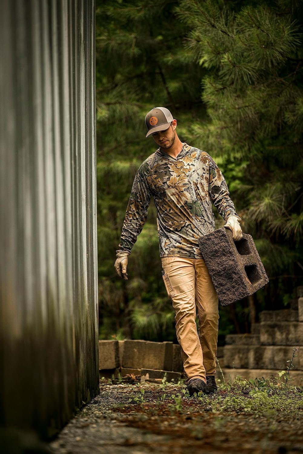 Realtree Men's Ultra-Soft Camo Hoodie Shirt Long Sleeve Lightweight for Fishing, Running, Hiking, or Camping