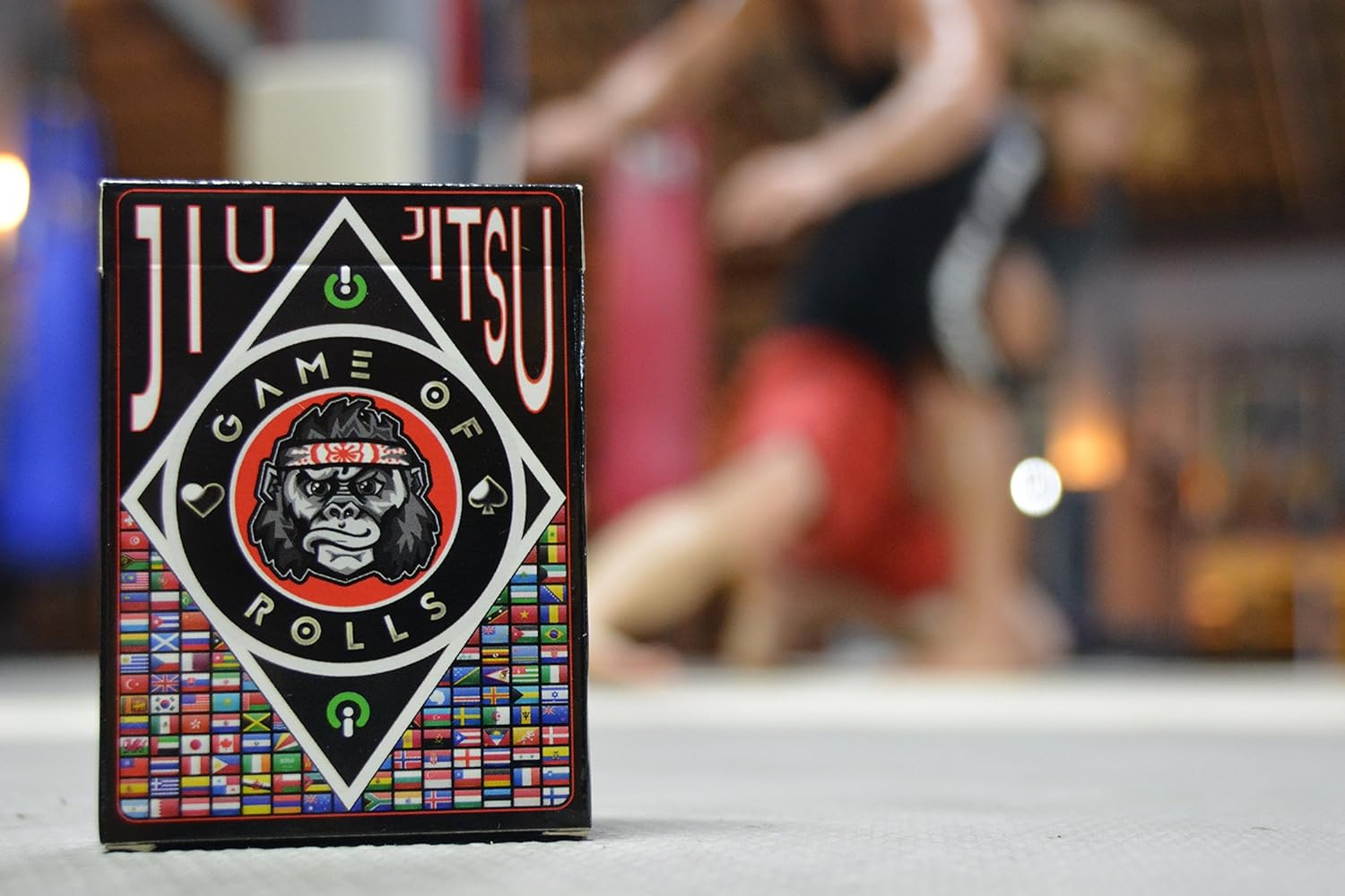 Brazilian Jiu Jitsu (BJJ) Grappling Game and Training aid + Traditional Deck of Playing Cards (2 in 1) Adults and Kids, Perfect as a BJJ Gift.