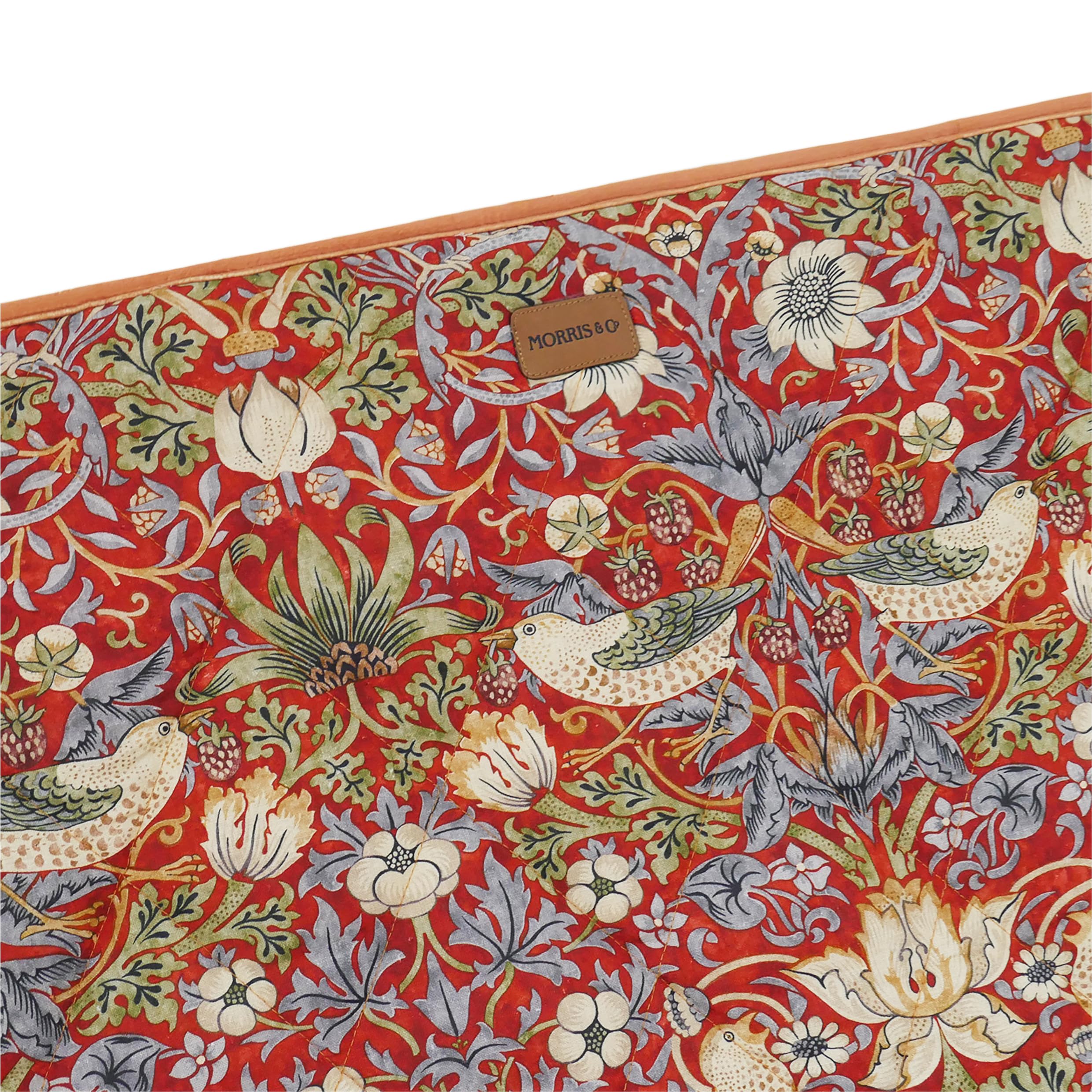 Rosewood x Morris & Co. Haustierdecke, Erdbeerdieb, 150 x 100 cm, Burgunderrot