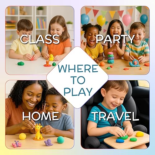 Miniatura 5 de Kit de arcilla seca al aire de 96 colores para niños, arcilla de modelado ligera y no pegajosa con herramientas de escultura y bolsas de