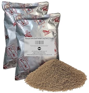 Naturejam Bonito Based Hondashi Soup Stock 2.2 Pounds - Instant Dashi Umami Granules for Noodle Soup - Instant Miso Soup Dashi Stock - Hon Dashi Granules for Miso Soup