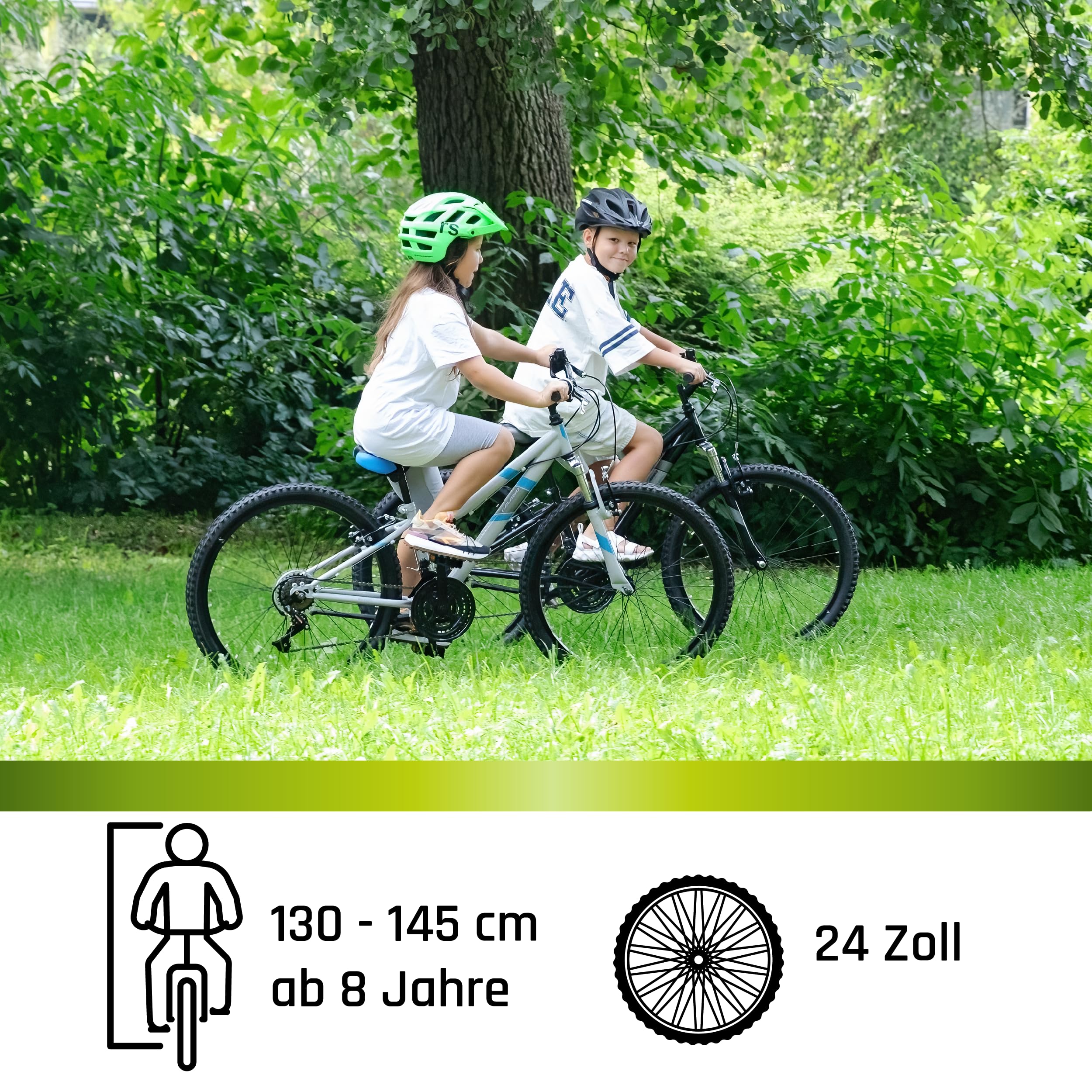 Galano Jugend Fahrrad 24 Zoll | für Jungen und Mädchen ab 8 Jahre 130-145 cm | Mountainbike 21 Gänge und V-Brakes | Kinderfahrrad MTB mit Federgabel | Jugendrad GA20