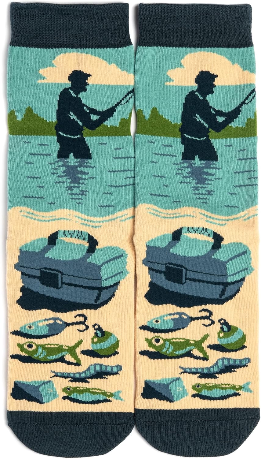 Lavley Fishing and Hunting Socks - Can’t Today, My Arm Is In a Cast, Funny Gag Gift for Hunters, Fishermen, Outdoorsmen, Birthday or Father’s Day Gift, Unisex One Size - Image 8