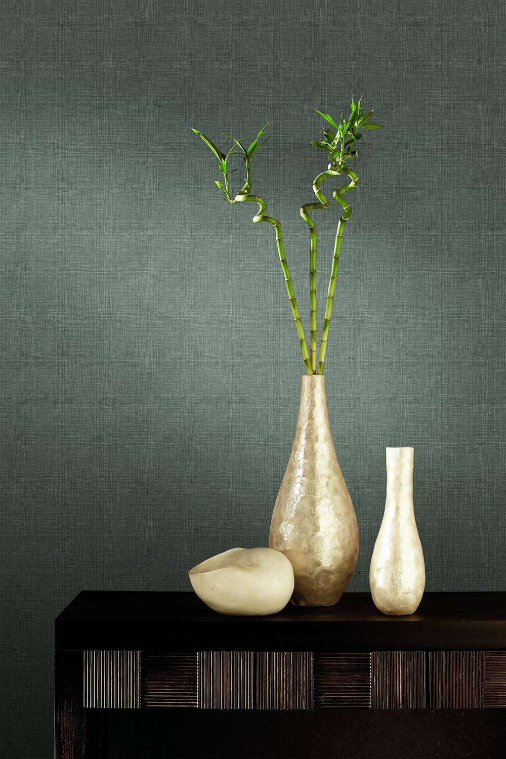 York Wallcoverings AT4205 Ashford Toiles Linen Texture Wallpaper, Blue