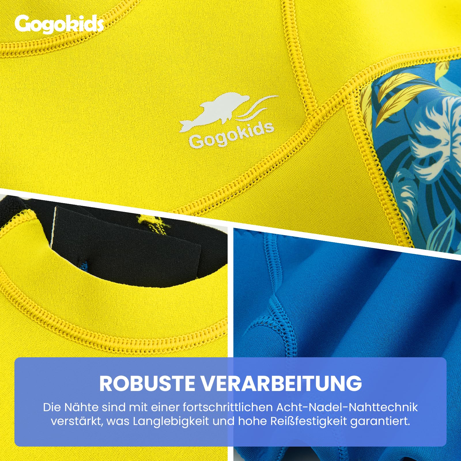Gogokids Kinder Neoprenanzug Shorty 2,5mm Wetsuit für Jungen & Mädchen