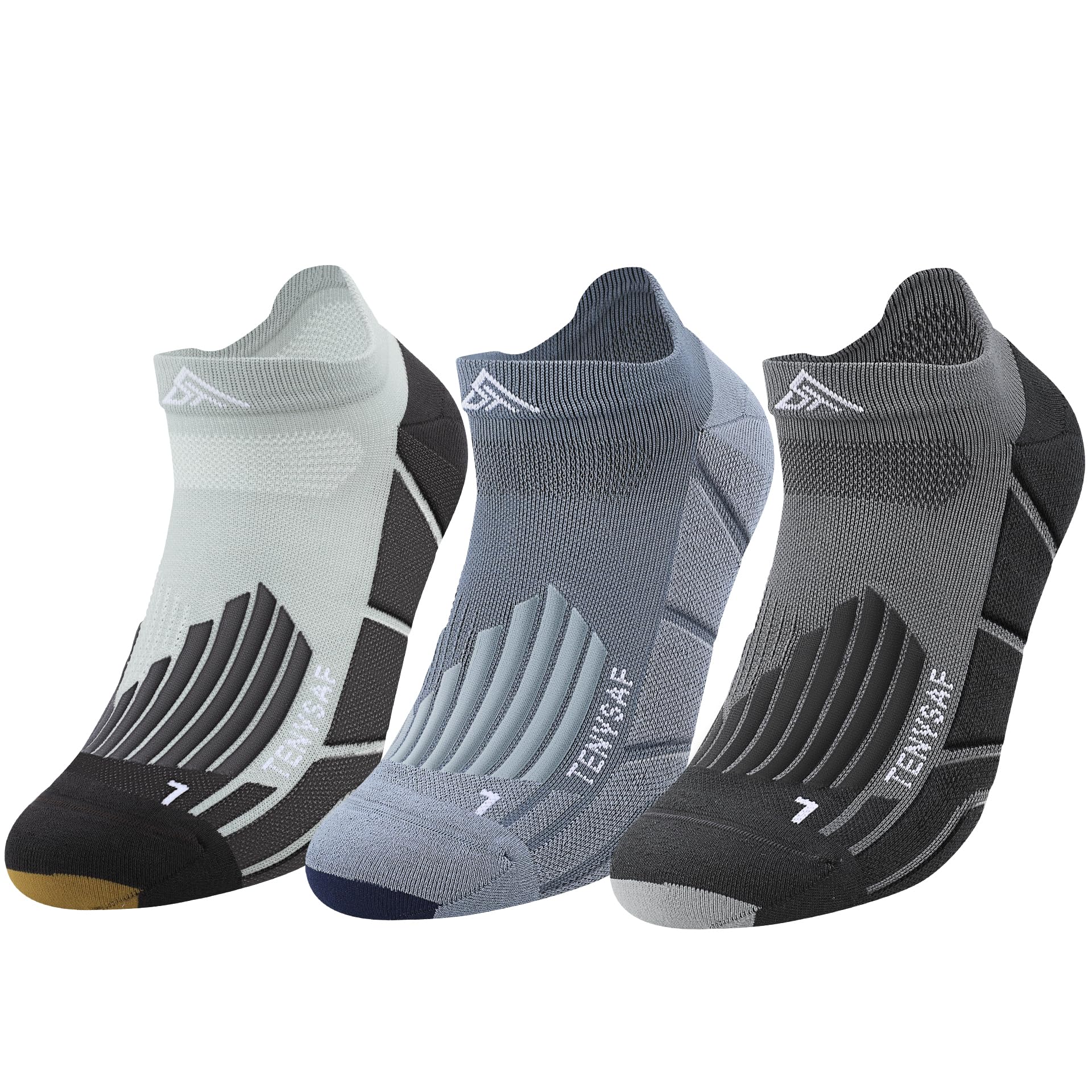 Lounwee Kompressions Laufsocken für Herren Damen: Sport Kurze Socken Anti Blase Sportsocken for Läufer Wandern Fahrrad Trekking 3 Paar
