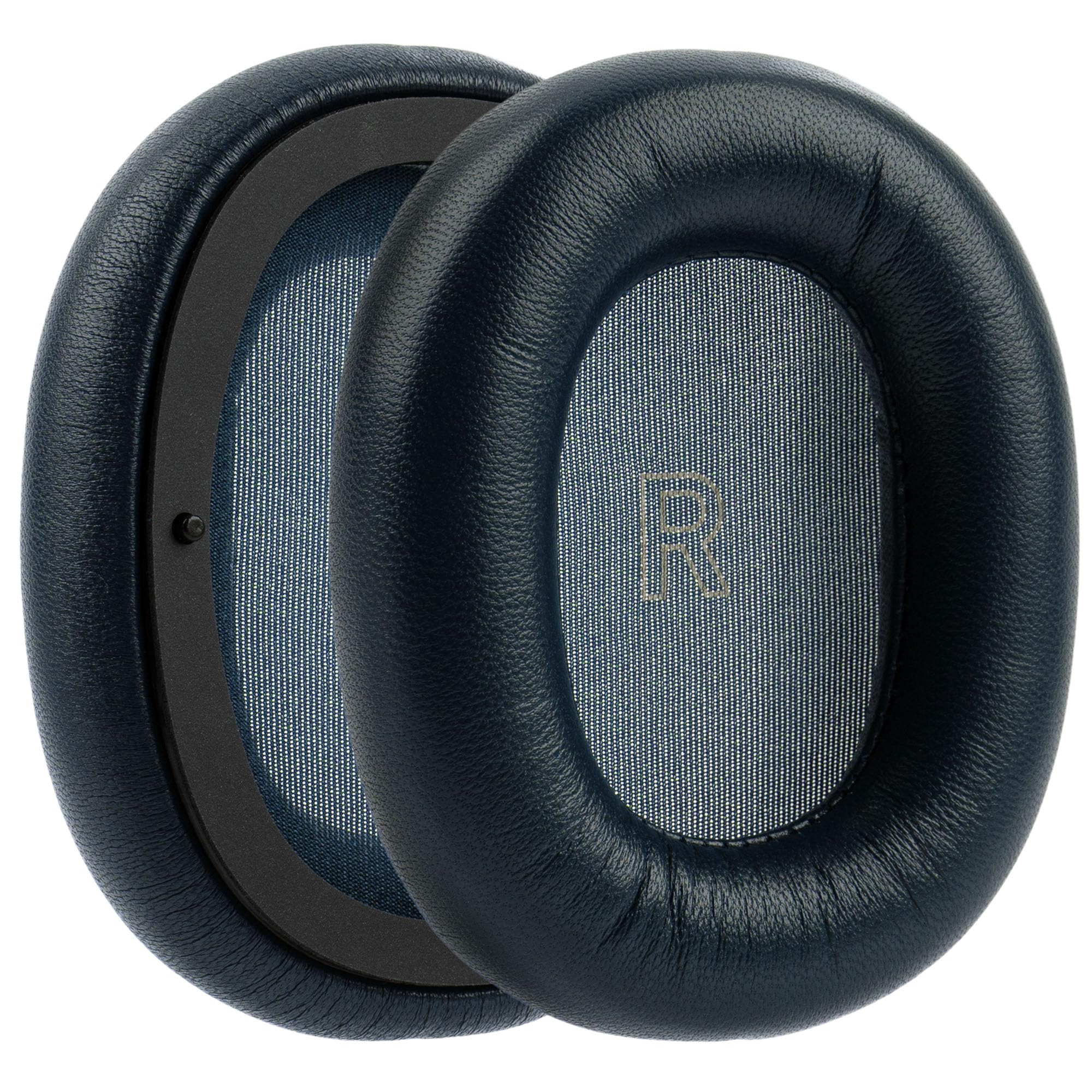 Geekria Elite Almohadillas de Reemplazo de Piel de Oveja, compatibles con Bang & Olufsen Beoplay H95 Auriculares Inalámbricos, Cojines de oídos de Cuero Premium, Piezas de reparación (Azul)