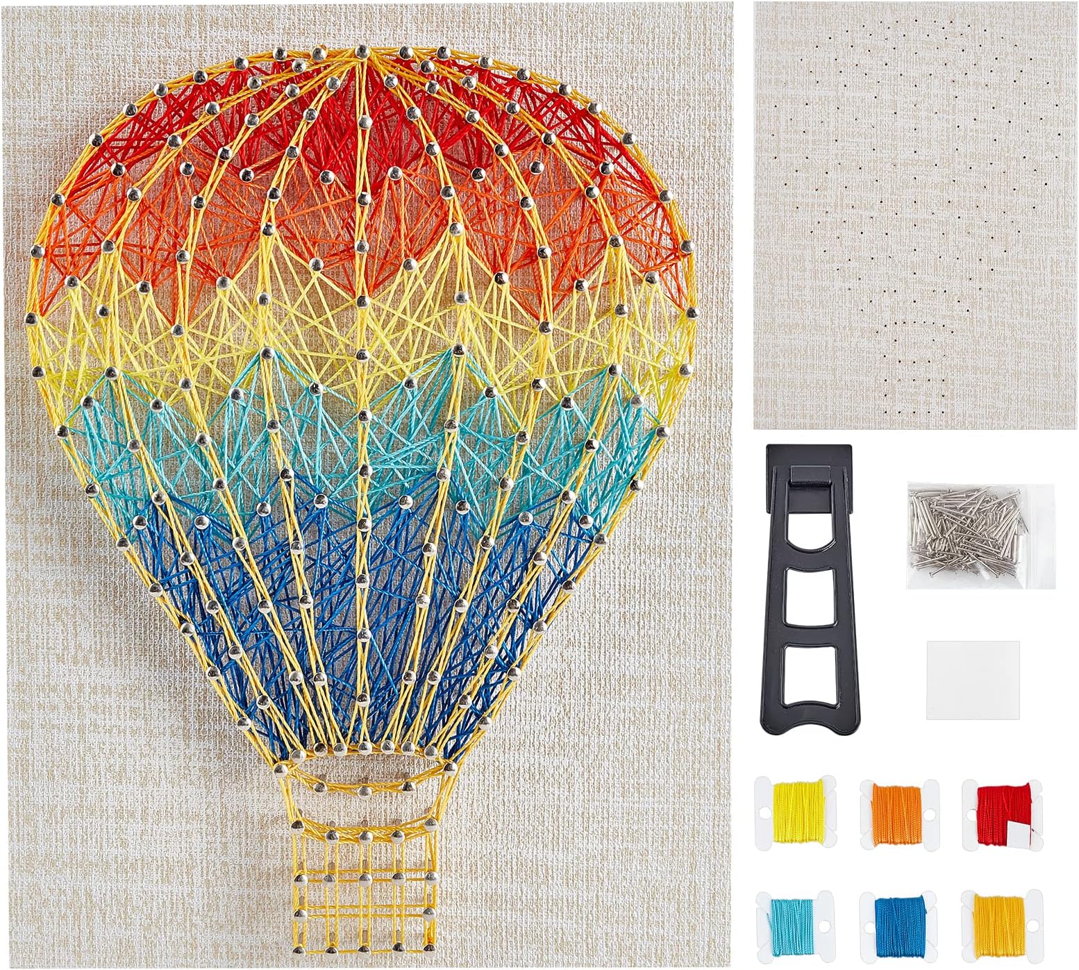 WEBEEDY String Art Crafts Kit for Beginner Adults 3D Handmade Hot Air Balloon DIY String Art Kit Art Supplies Art Craft Projects Birthday Christmas Wedding Gift Wall Decor