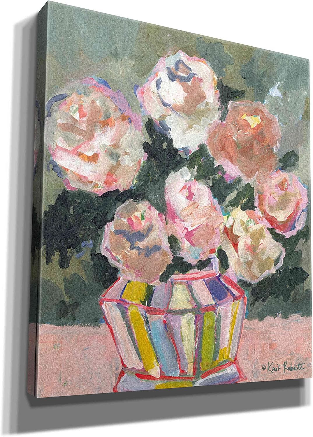 Epic Graffiti 'Flowers for Brenda' by Kait Roberts, Giclee Canvas Wall Art, 26"x30"