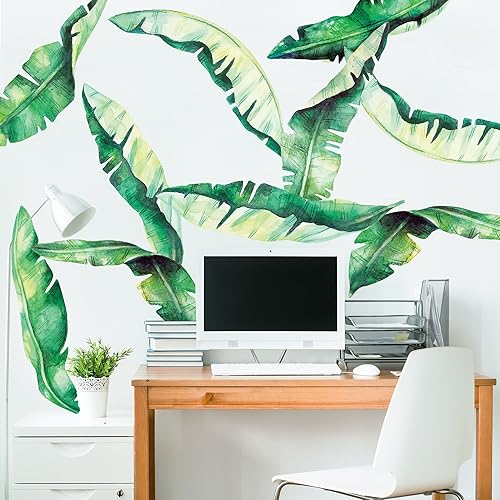 Miniatura 3 de Calcomanía de pared de acuarela de hojas de