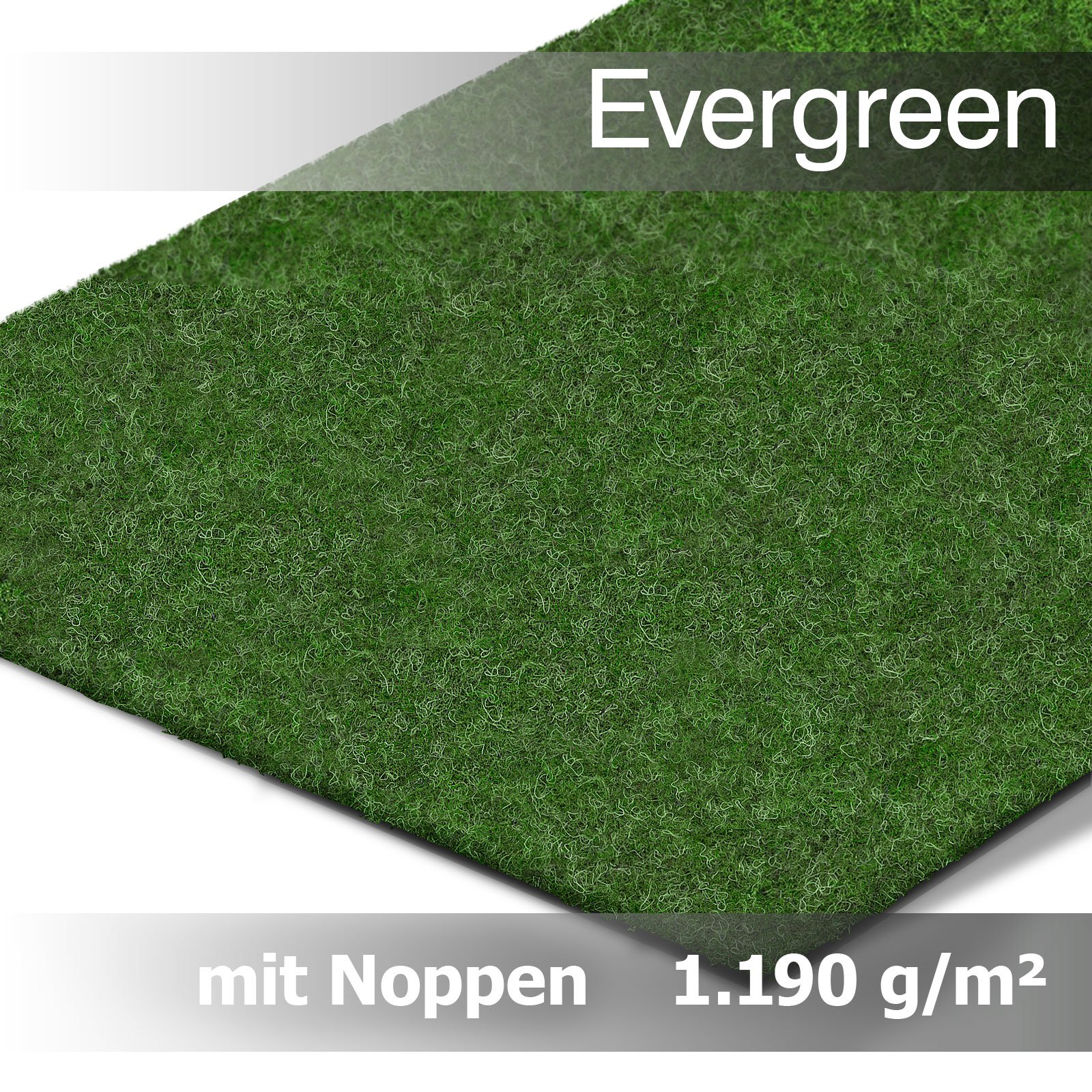 casa pura - Evergreen Grastapijt | kunstgras met drainagenoppen | 1,33 x 9,00 m | groen
