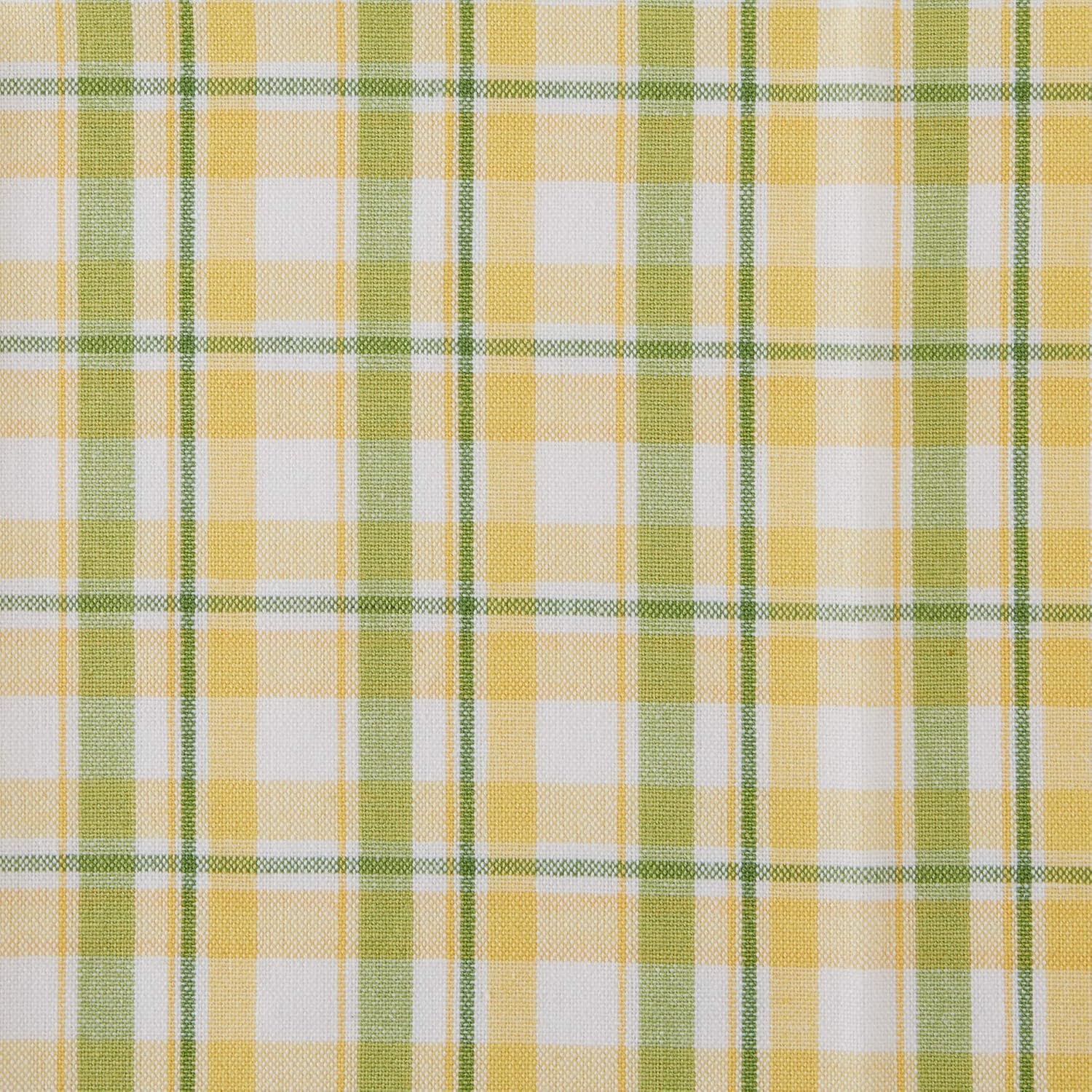 Lemon Shaped Cotton Potholder and Plaid Towel Set