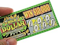 Vista 4 de Broma práctica boleto de la lotería para raspar, siempre gana 5000 dólares, paquete de 5