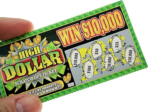 Miniatura 4 de Broma práctica boleto de la lotería para raspar, siempre gana 5000 dólares, paquete de 5
