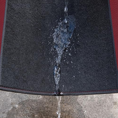 Miniatura 7 de CAR PASS Waterproof Universal Fit Car Floor Mats, Car Mats Fit for SUV,Vans,sedans, Trucks,Set of 4pcs Car Carpet with Driver Heel Pad（Black and