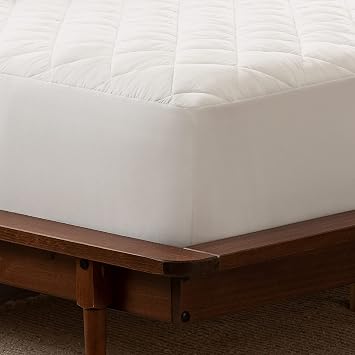 SERTA Power Clean Triple Action Quilted Soft Waterproof Mattress Pad Protector, Moisture Wicking Protection with 15 Deep Pocket, Twin, White