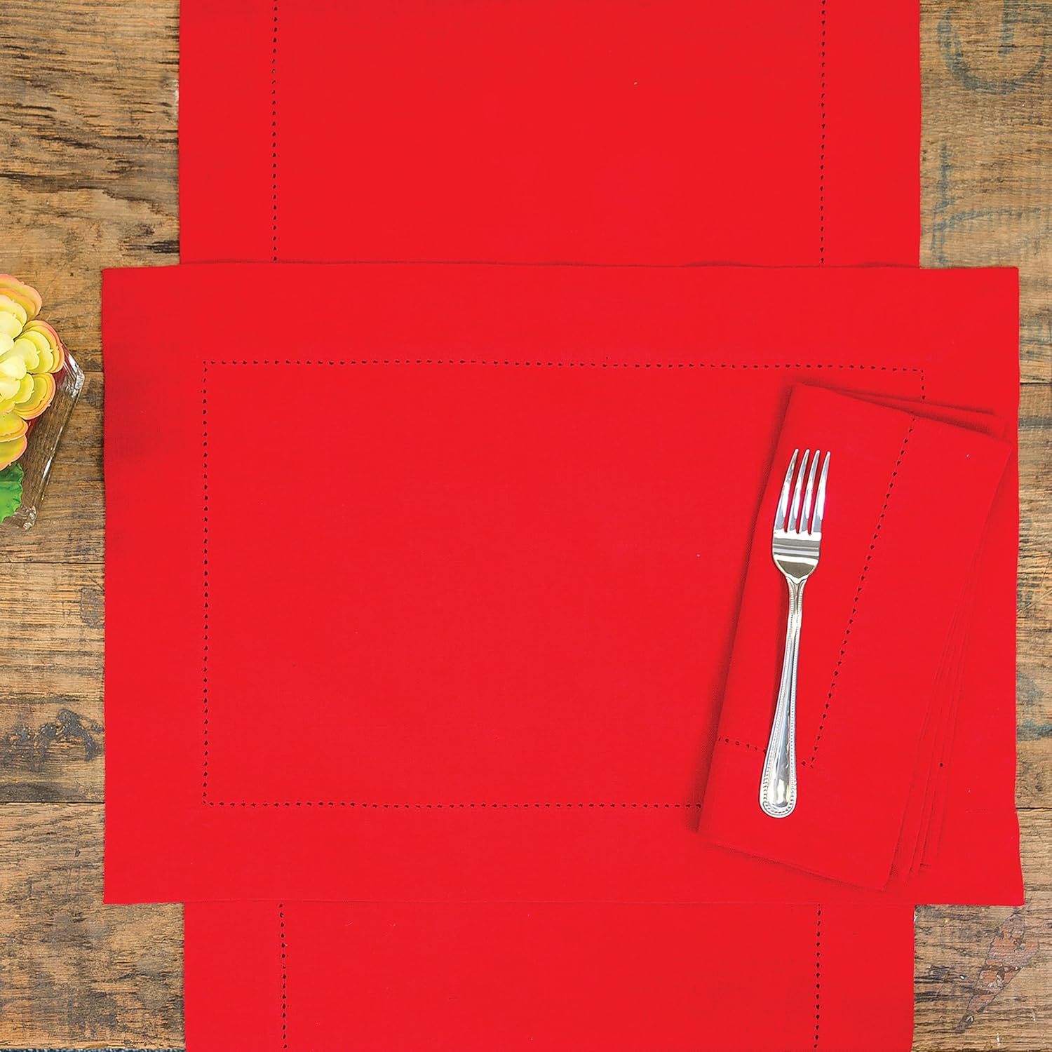 C&F Home Hemstitch Patriotic 4th of July Memorial Day Labor Day Americana Liberty Crimson Table Runner 16x72 Table Runner Crimson