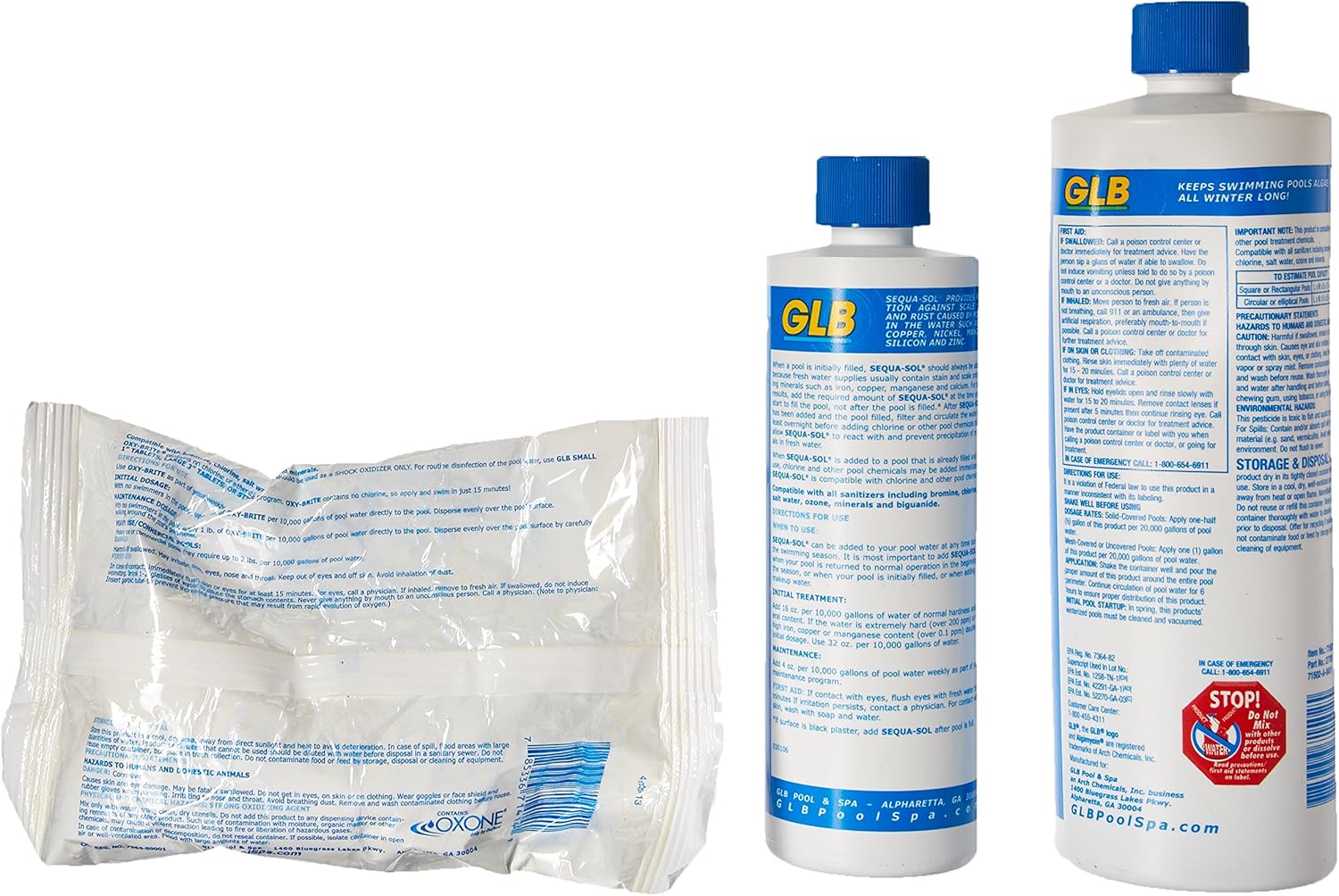 GLB Pool & Spa Products 71502 12,000-Gallon Winter Algaecide Kit