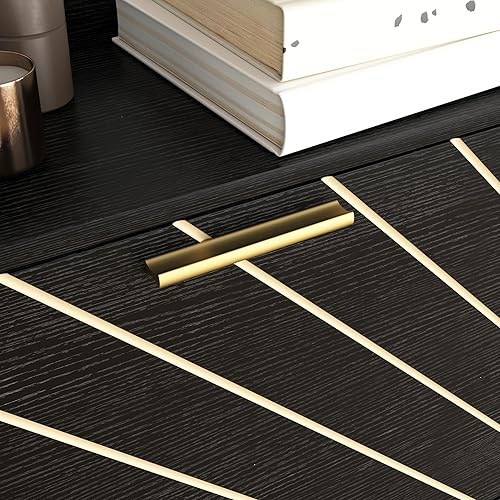 Miniatura 7 de Armario de zapatos con 3 cajones abatibles y estantes abiertos, moderno armario de almacenamiento de zapatos de entrada delgado, estrecho y oculto