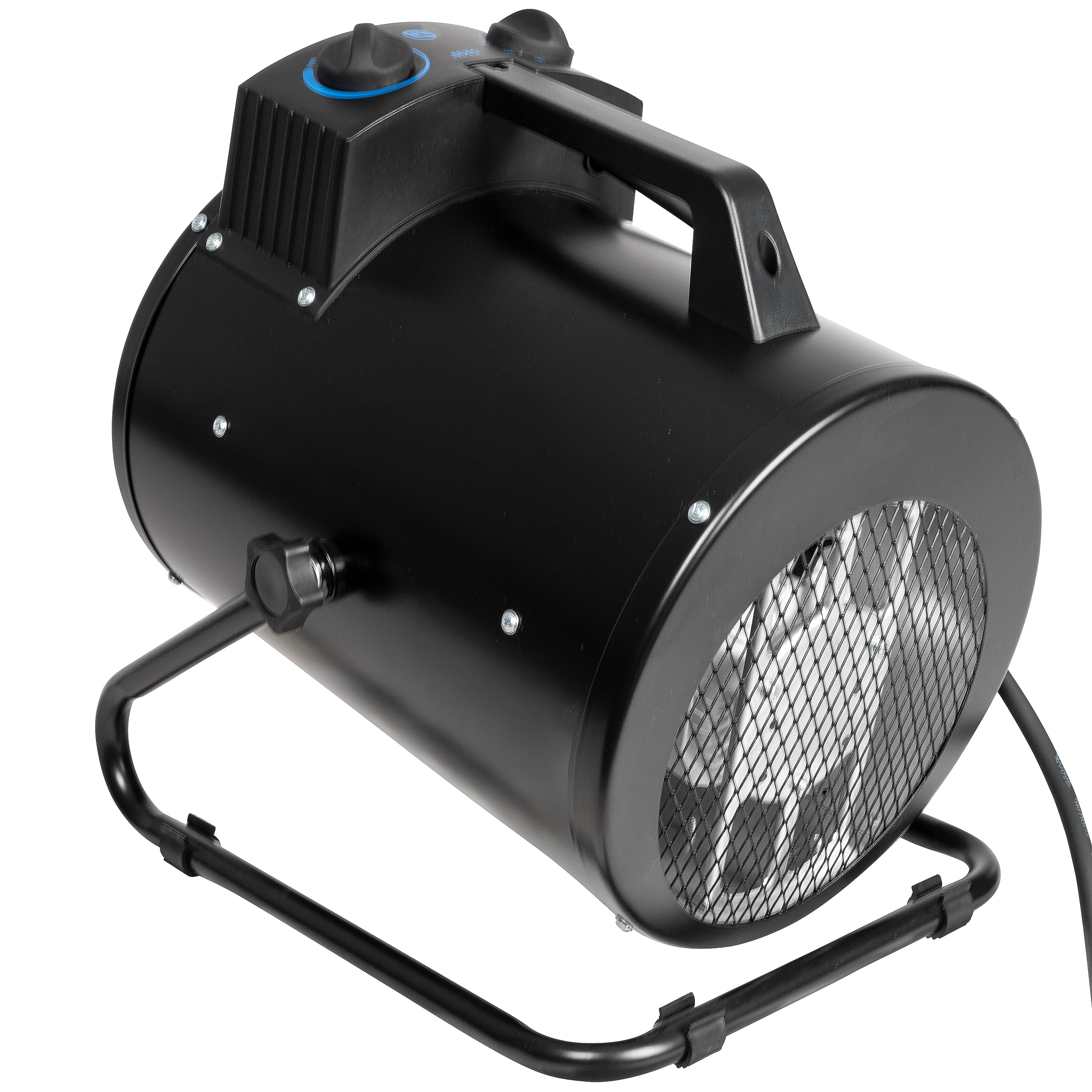 Güde Riscaldatore elettrico GEH 5000 R (400 V, 5000 W, 2 livelli di riscaldamento (2500/5000 W) + funzione ventilatore, 310 m³/h max. potenza di ventilazione, termostato continuo, protezione da