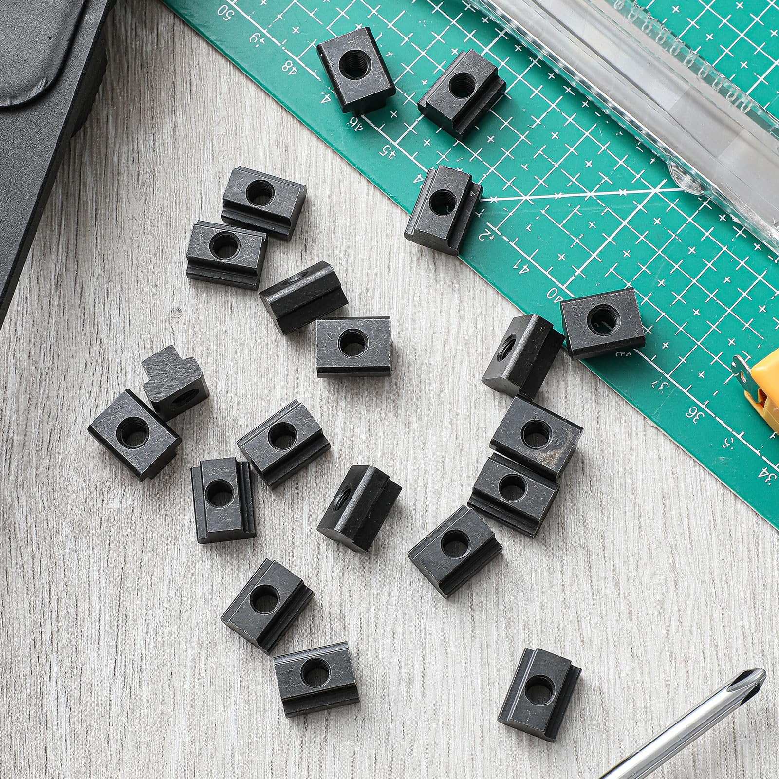 M6 T-Slot Nuts - 20 Pack, Black Oxide -4
