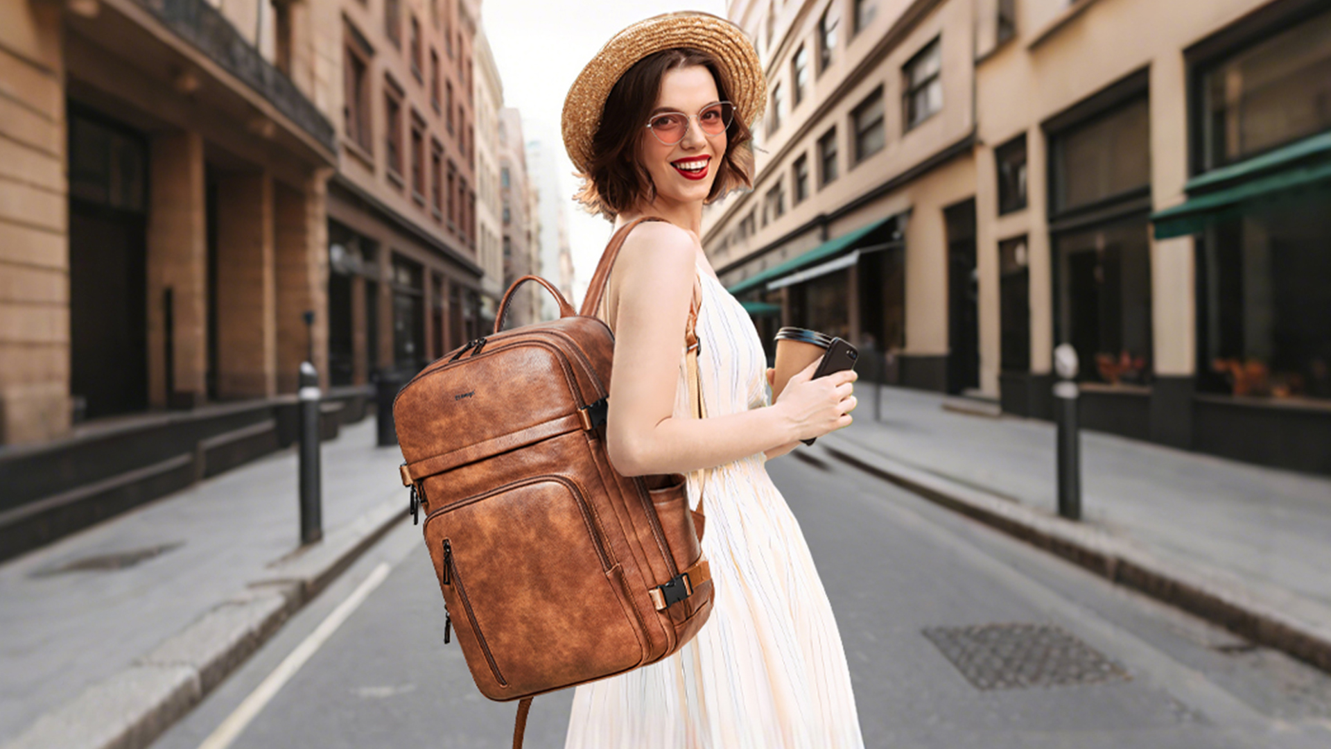 Amazon.com: tiamyi Vegan Leather Backpack for Women and Men, Fits