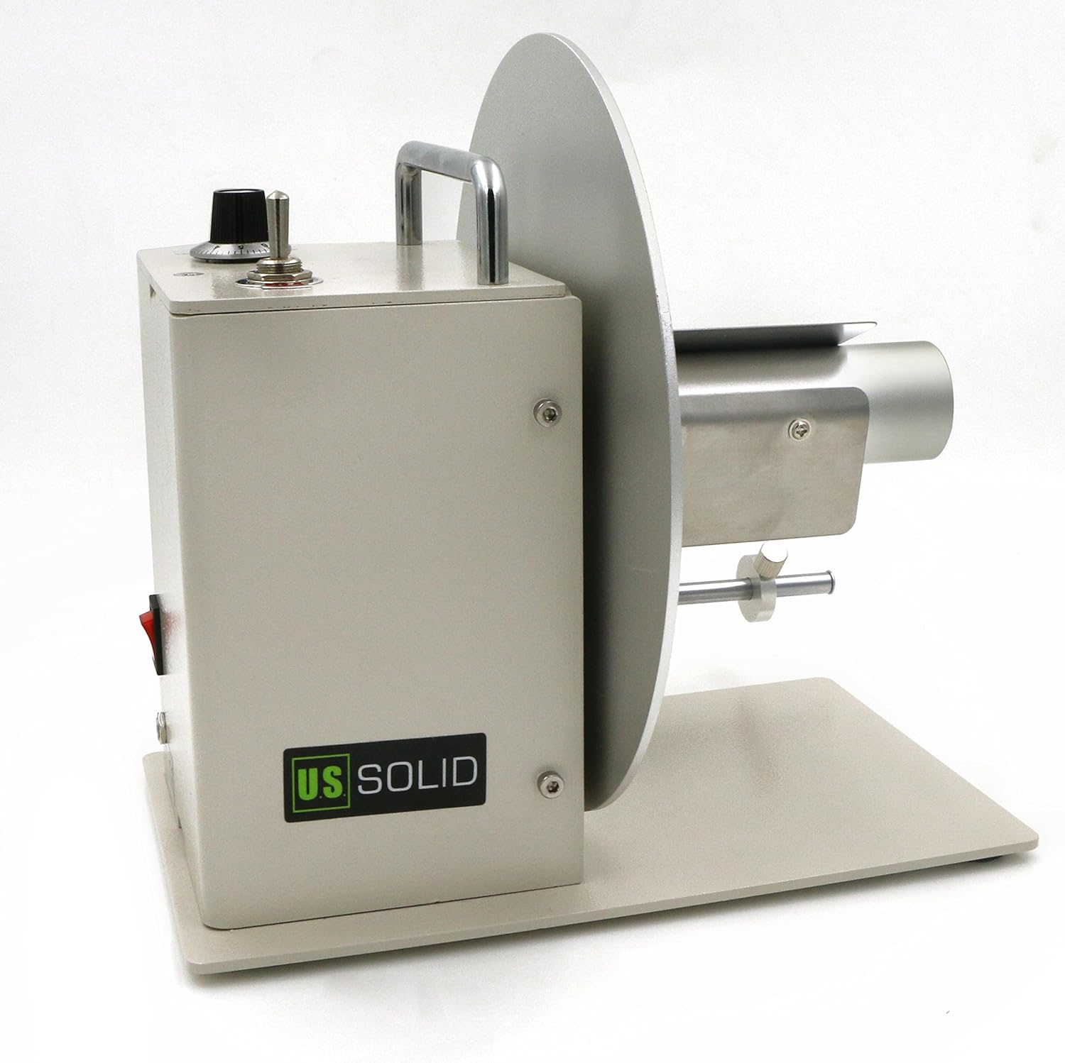 U.S. Solid Automatic Label Rewinder, High-Speed 8 inch/s Bidirectional, Heavy Duty All-Metal Frame, for 1.5"/3" Core & 5.12" Width, 110V–240V, for Packaging, Printing & Warehouse Use
