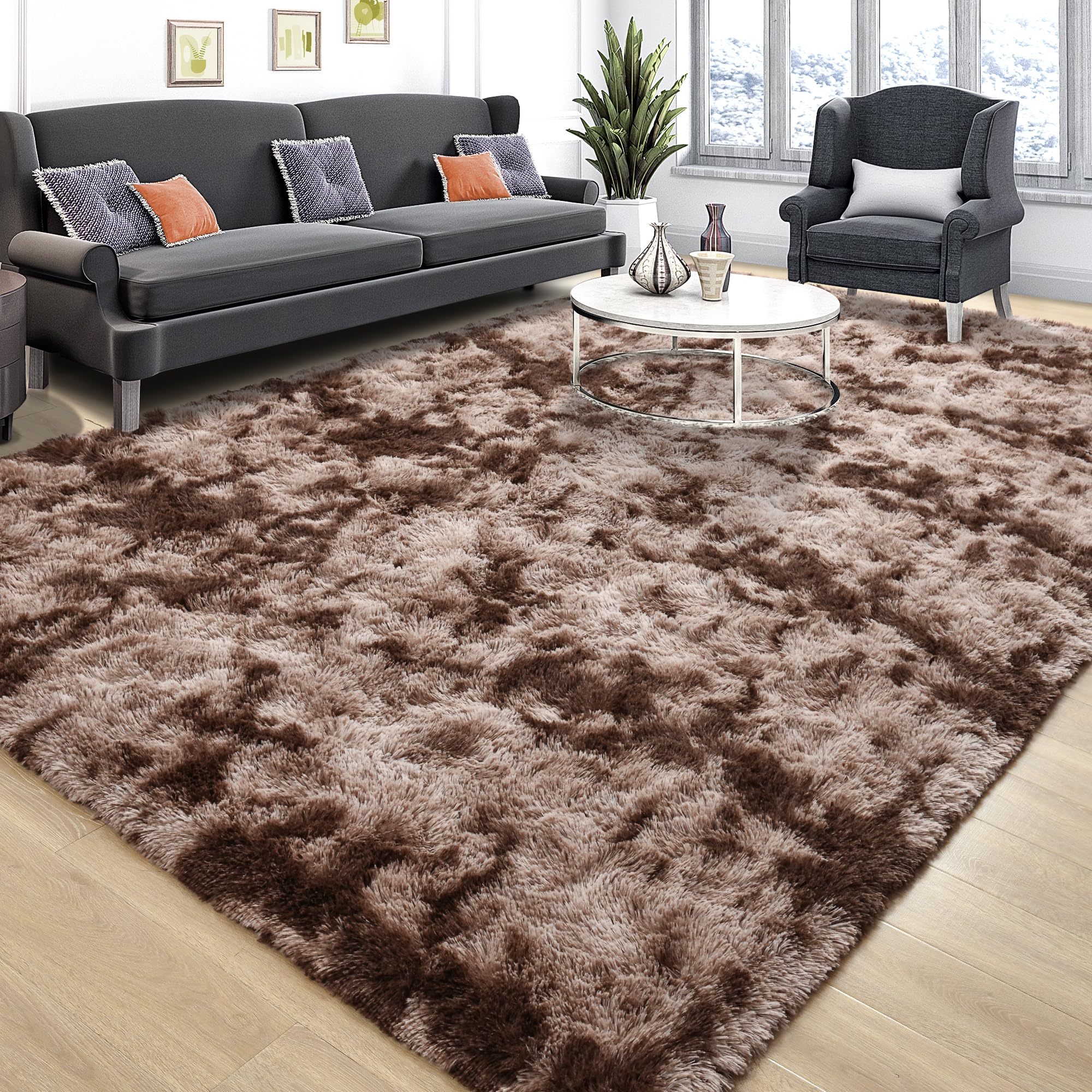 Tepook Soft Fluffy Rugs for Living Room, 5x8 Shaggy Area Rug for Bedroom, Modern Shag Rug Fuzzy Carpets for Kids, Plush Indoor Nursery Home Decor Rug
