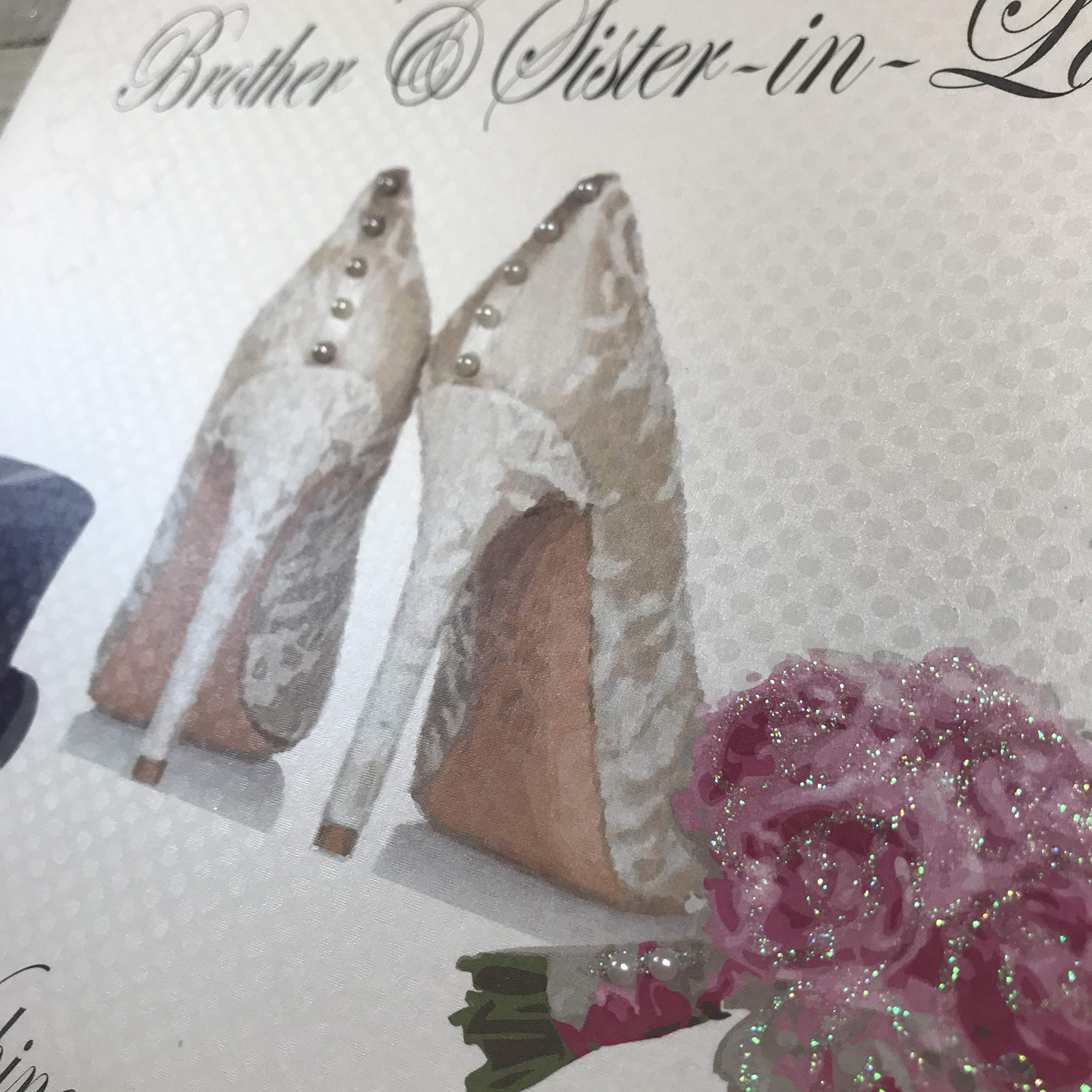 Handgemachte Hochzeitskarte Für Bruder & Schwägerin – 22x22 Cm, Mit Strass, Inkl. Umschlag