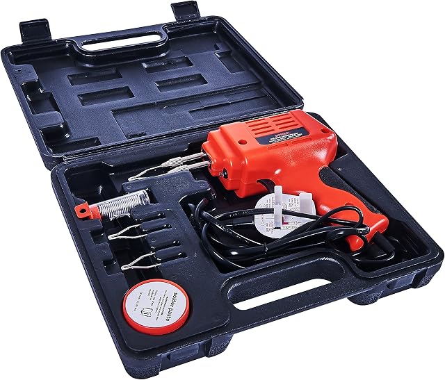 Amtech S1738 Electric Soldering Gun Kit, 175W, 220-240V, LED Light, Carry Case, Easy to Use