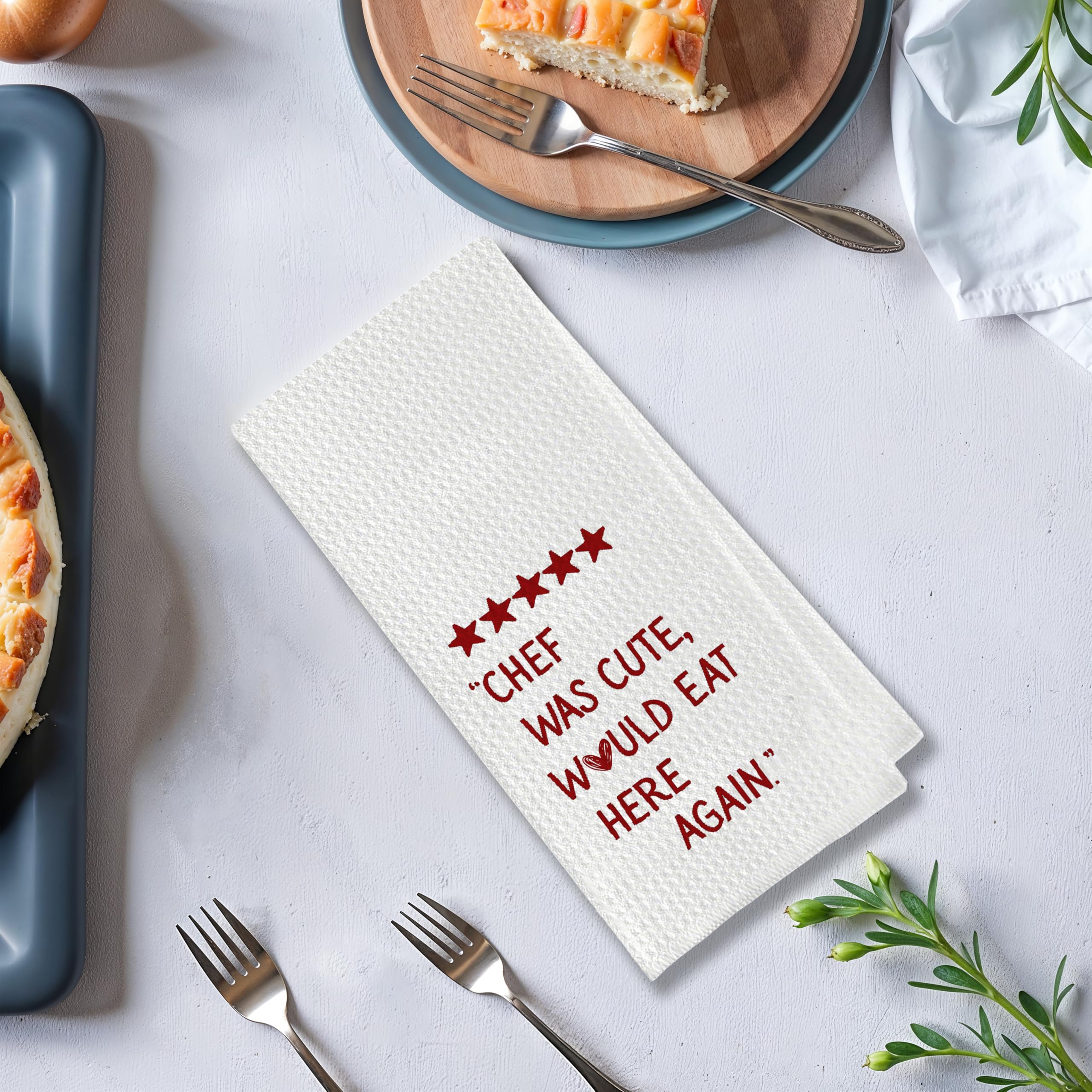 Chef Gift Kitchen Towels - Funny Chef Gifts, Decorative Kitchen Towels for Cooking Enthusiasts, 16x24 Inches