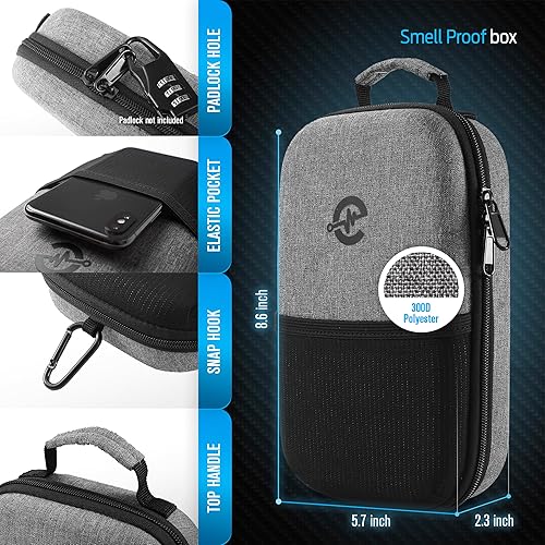 Miniatura 2 de Epulse Caja a prueba de olores, funda a prueba de olores, contenedores de almacenamiento, caja de bloqueo pequeña, funda para vape, bolsa de viaje,