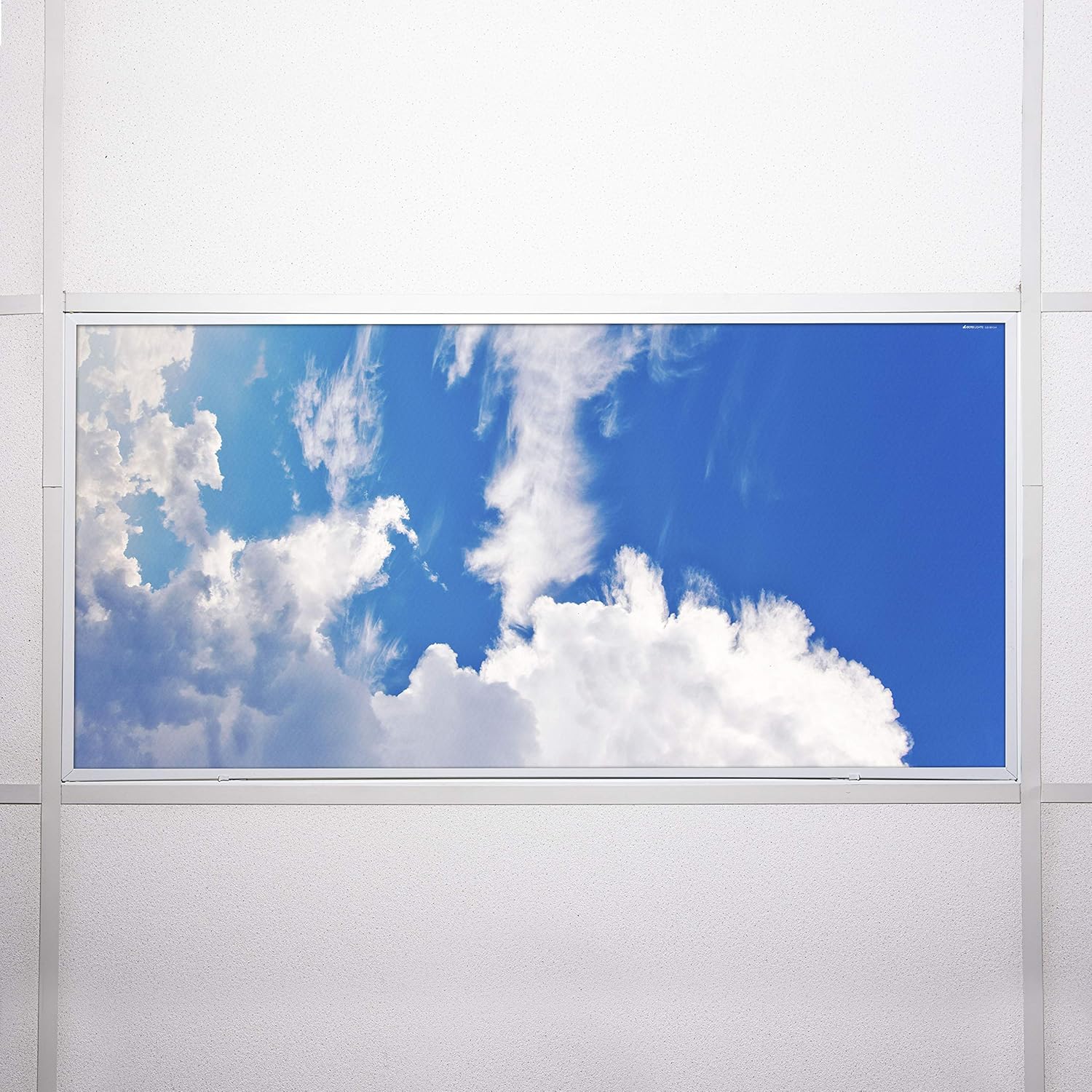 Fluorescent Light Cover for Classroom Ceiling Lights Clouds - Premium Backlit Film Insert 2x4 (22.38"x46.5") Florescent Fixture (Pack of 1) School, Office, Sensory, Improve Focus, Eliminate Headaches