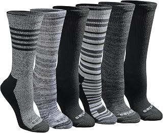 Dickies Women's Dri-Tech Moisture Control Crew Socks - 6/12 Pack, Breathable, Cushioned Comfort for Dry Feet All Day