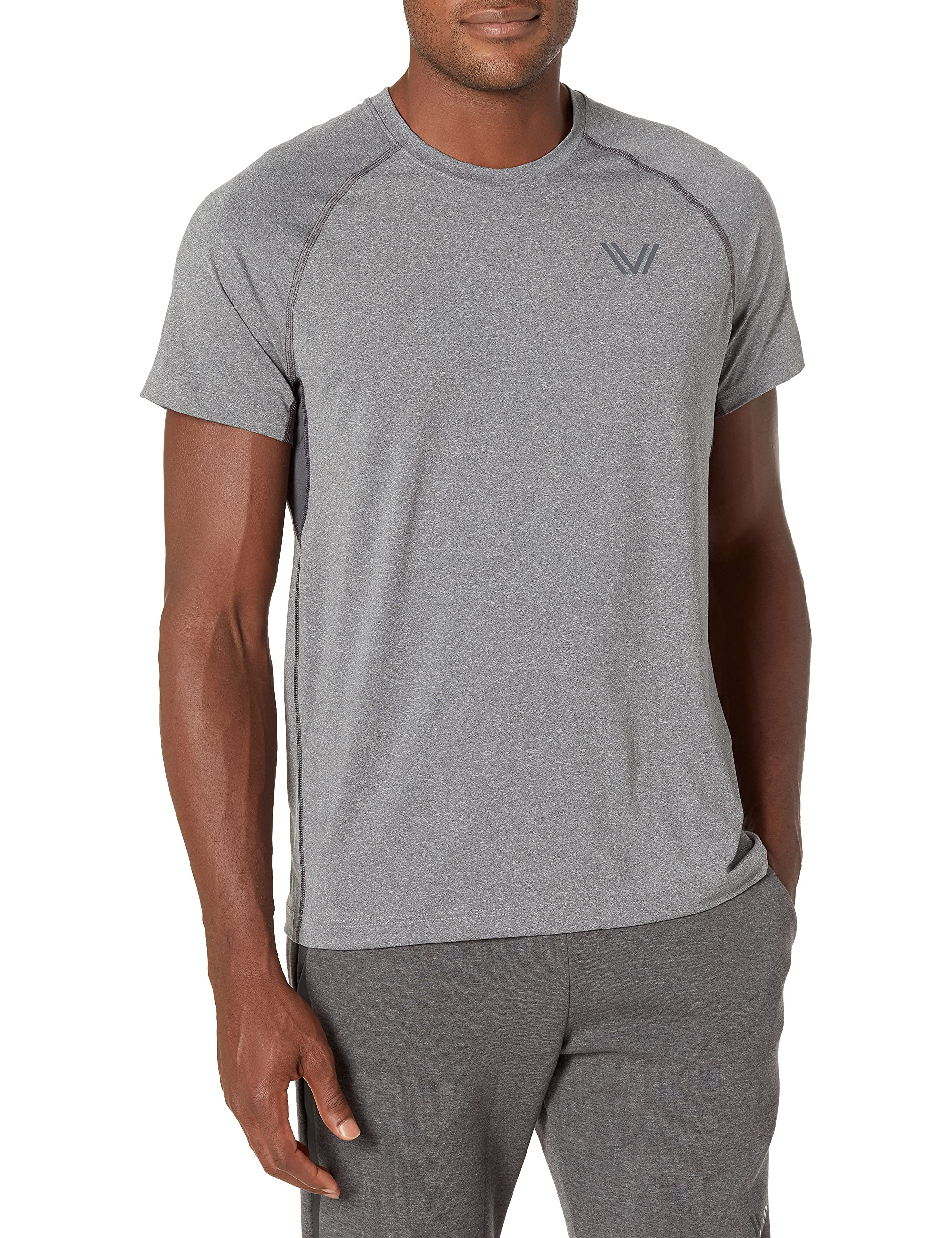 Peak Velocity Men's Elite-Stretch Short Sleeve Quick-Dry Athletic-Fit T-shirt