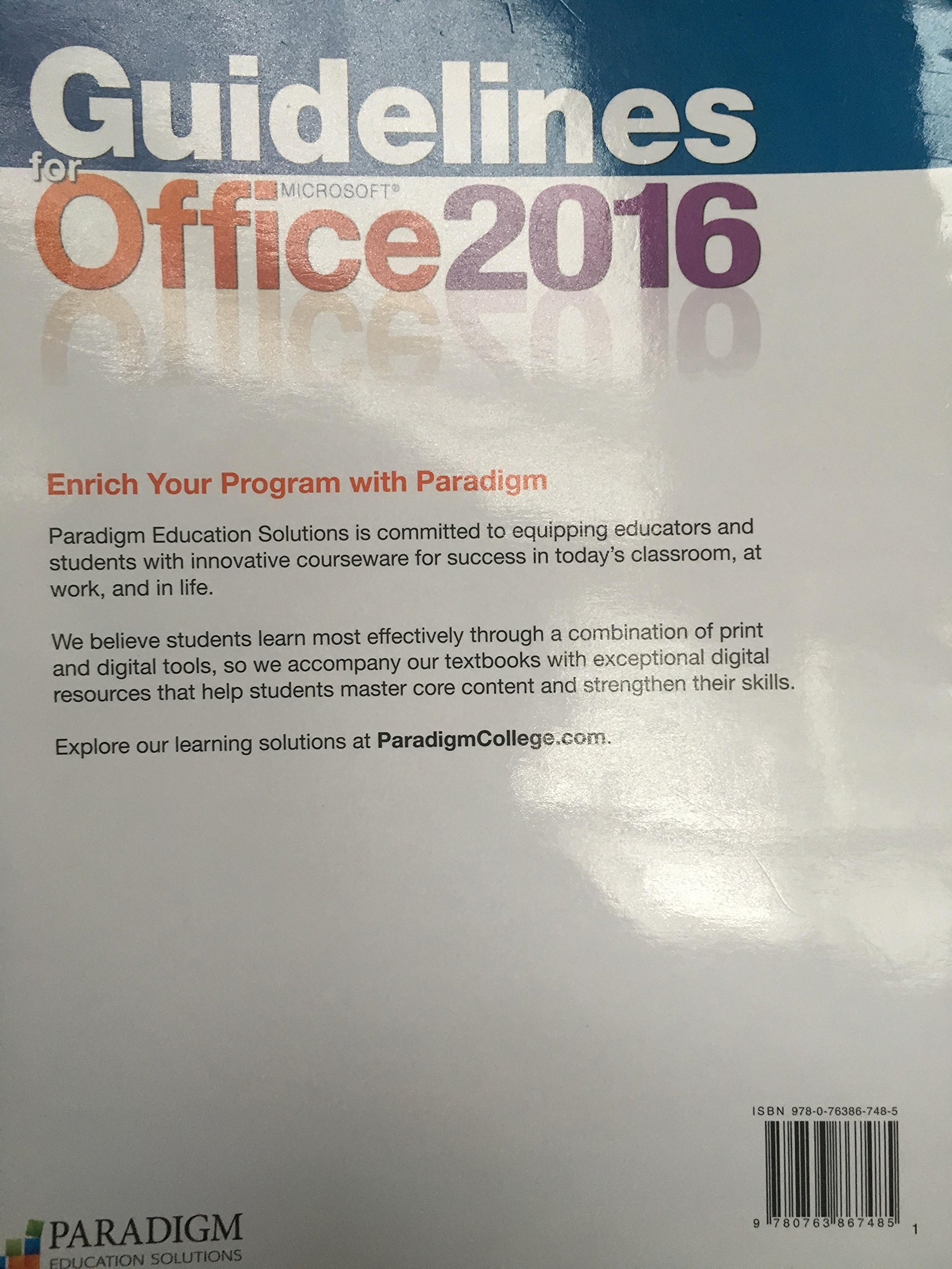 Guidelines for Microsoft Office 2016: Text
