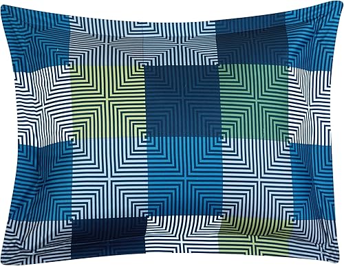 Miniatura 4 de American Original Geo Blocks Cama en una bolsa, individual XL, azul