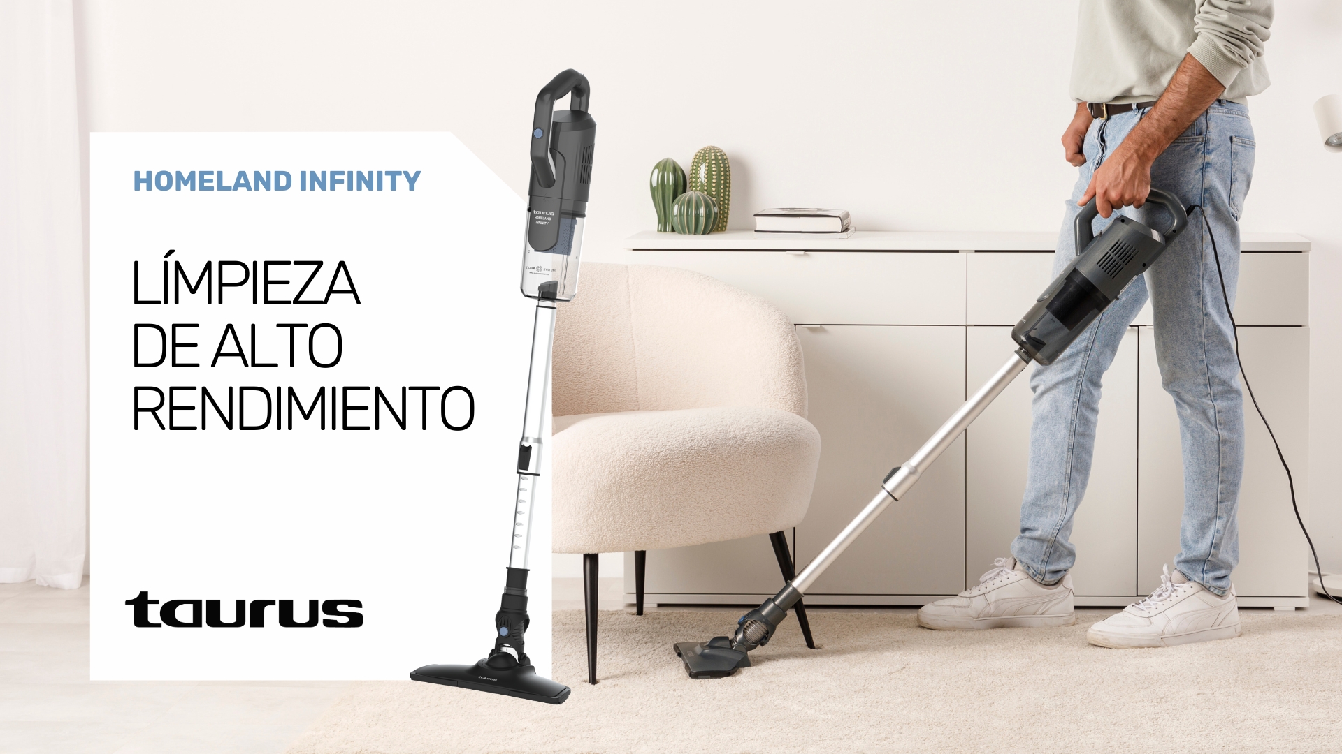 Aspirateur Balai Homeland Endless Taurus - Léger - Kit-M