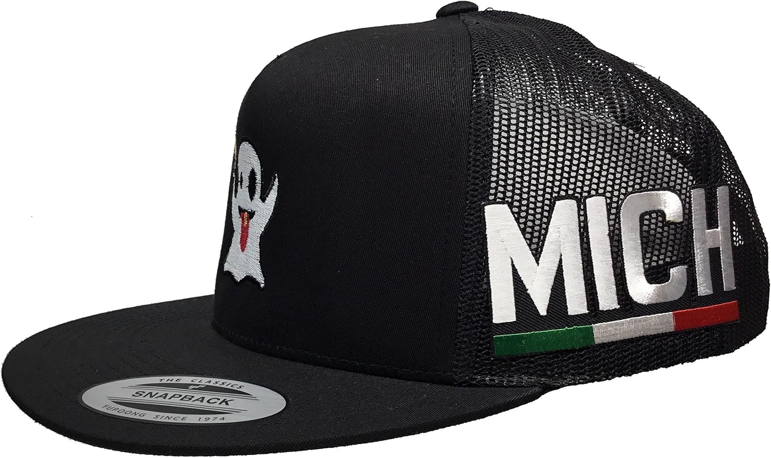 El Fantasma De Michoacan 2 Logos Hat El Fantasmita Black Mesh Snapback
