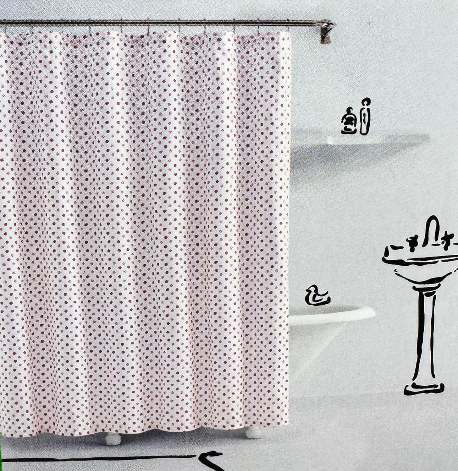 Kate Spade Shower Curtains for Bathroom 72x72 (Fiesta Dots